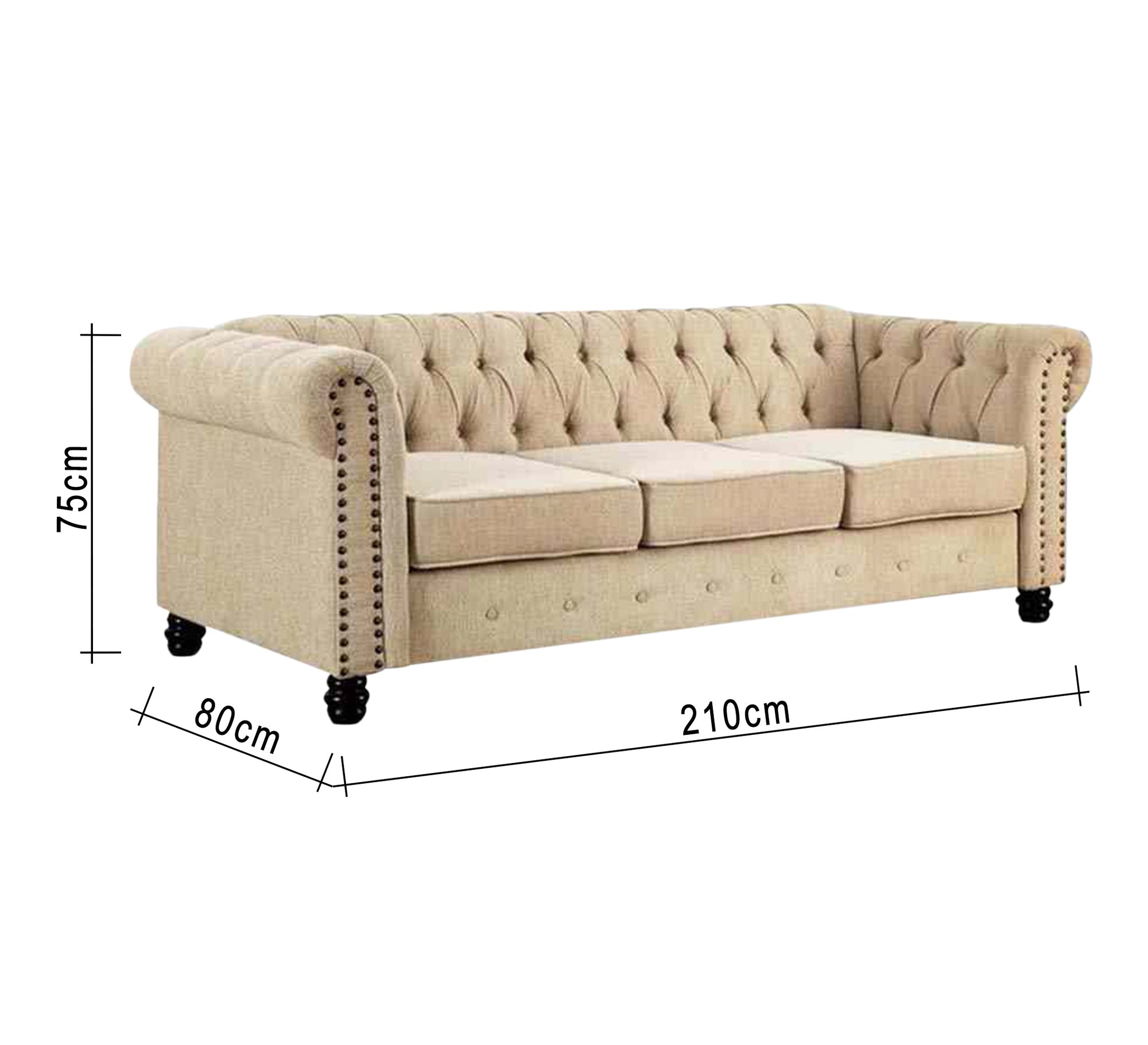 Light Beige sofa - Vitrine Furniture - Furniture