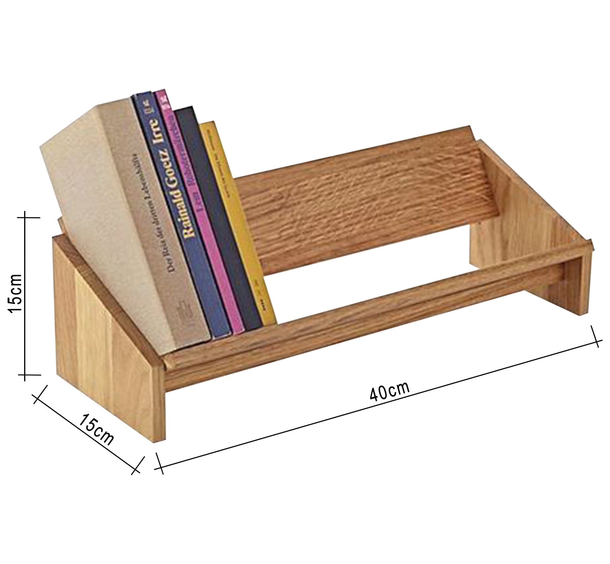 Light beige wooden book organizer - Vitrine Furniture - Furniture