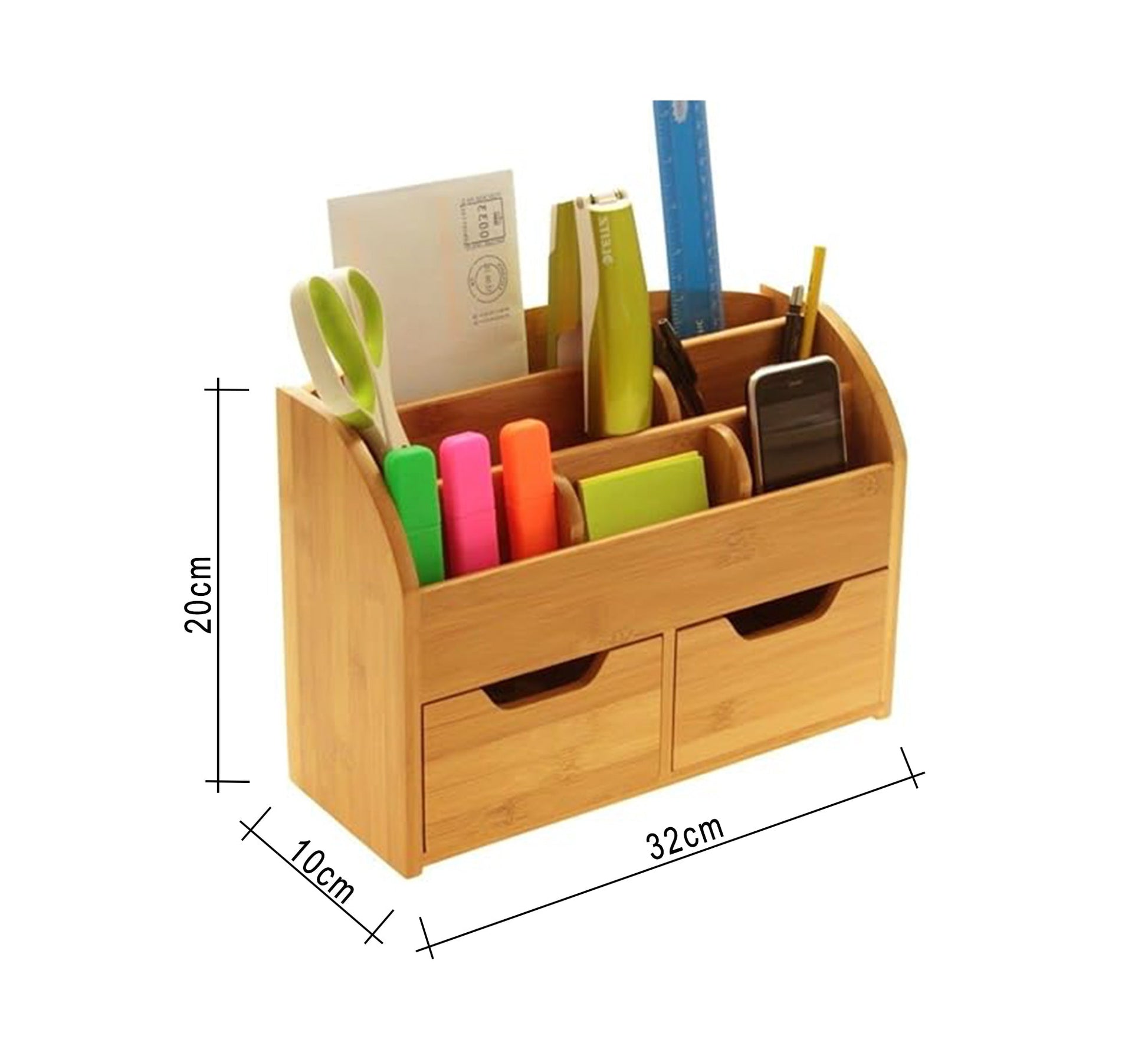 Light beige wooden desk organizer - Vitrine Furniture - Furniture