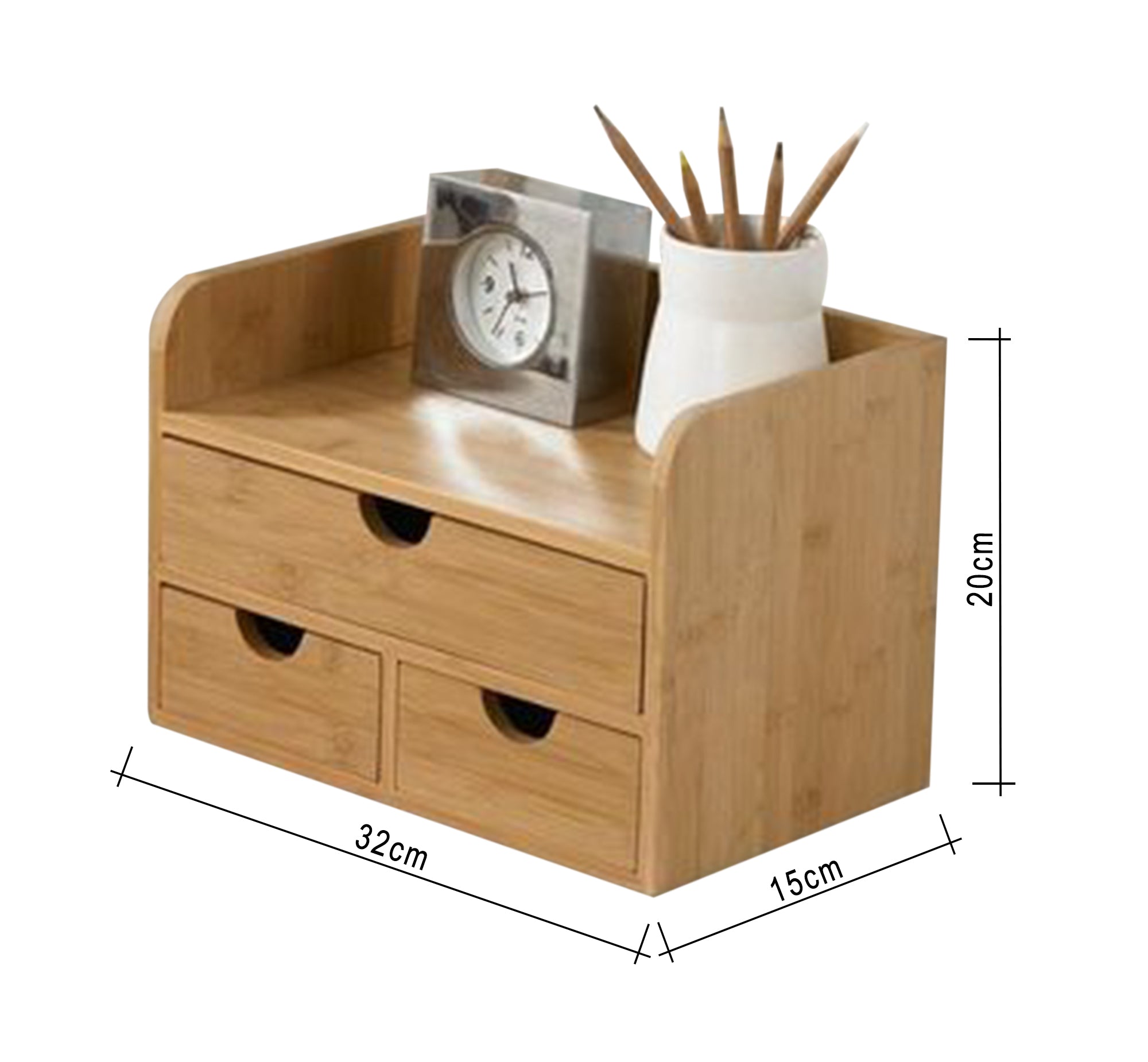 Light beige wooden organizer - Vitrine Furniture - Furniture