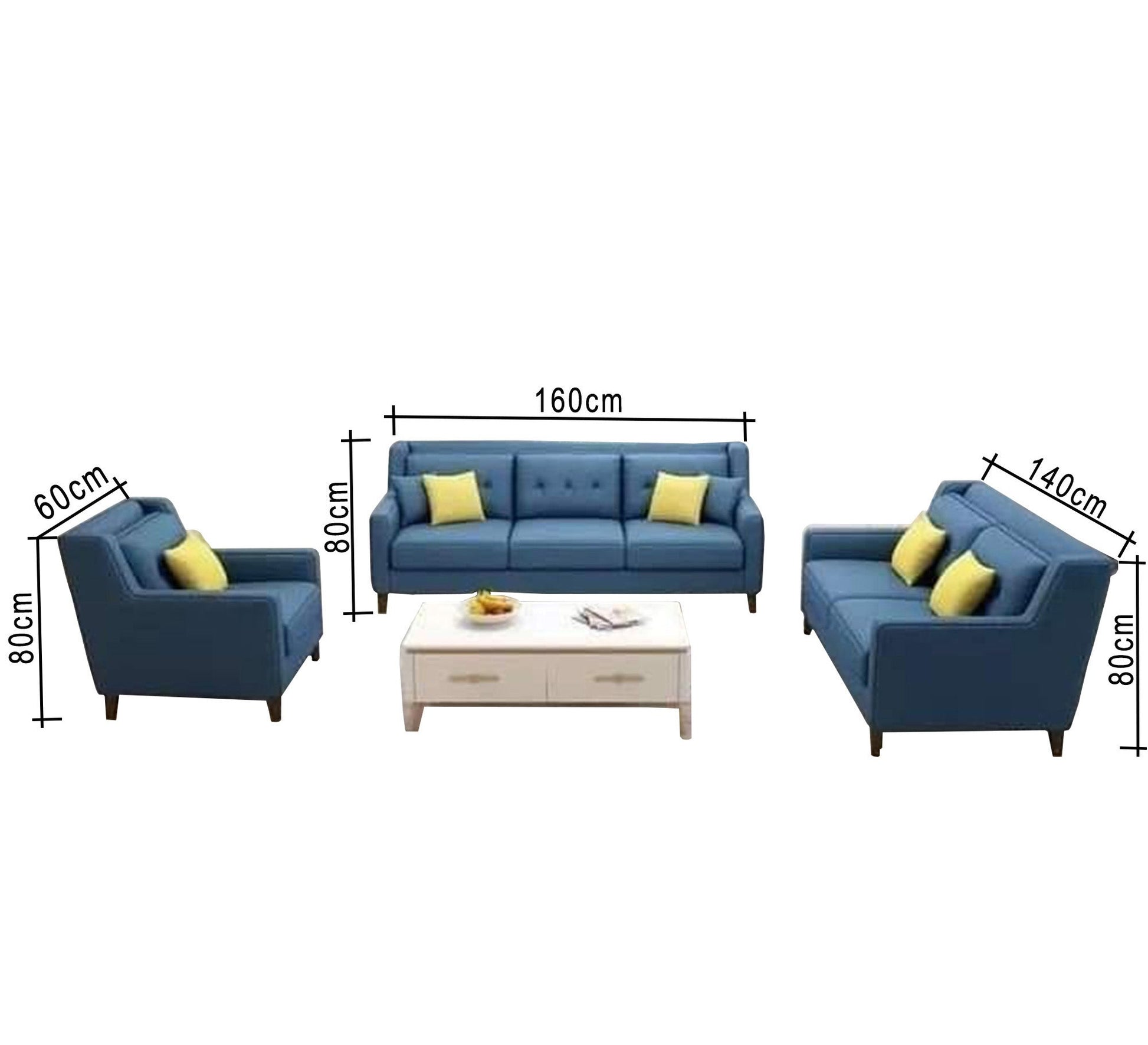 Light blue living room - Vitrine Furniture - Living room sets