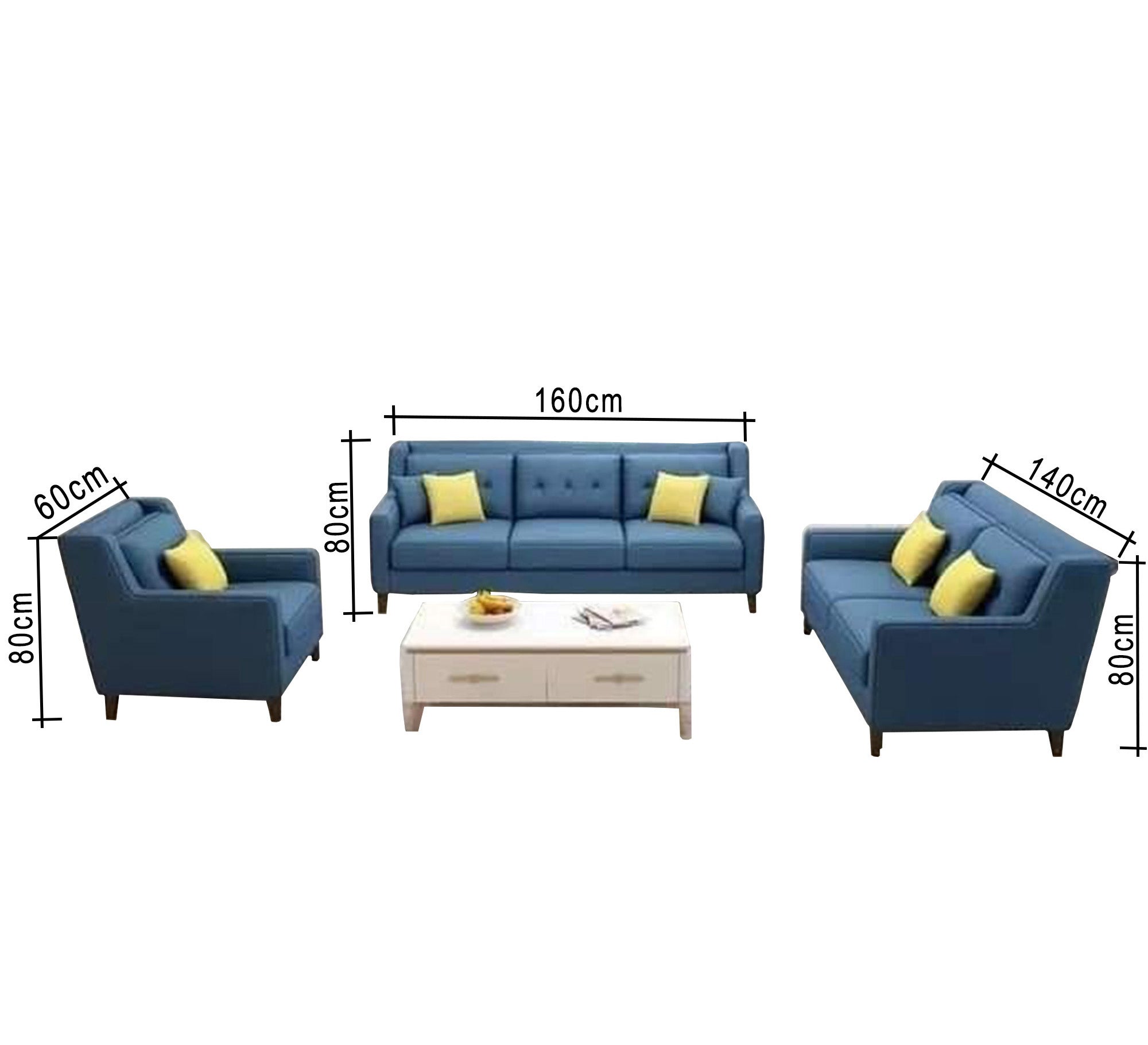 Light blue living room - Vitrine Furniture - Living room sets