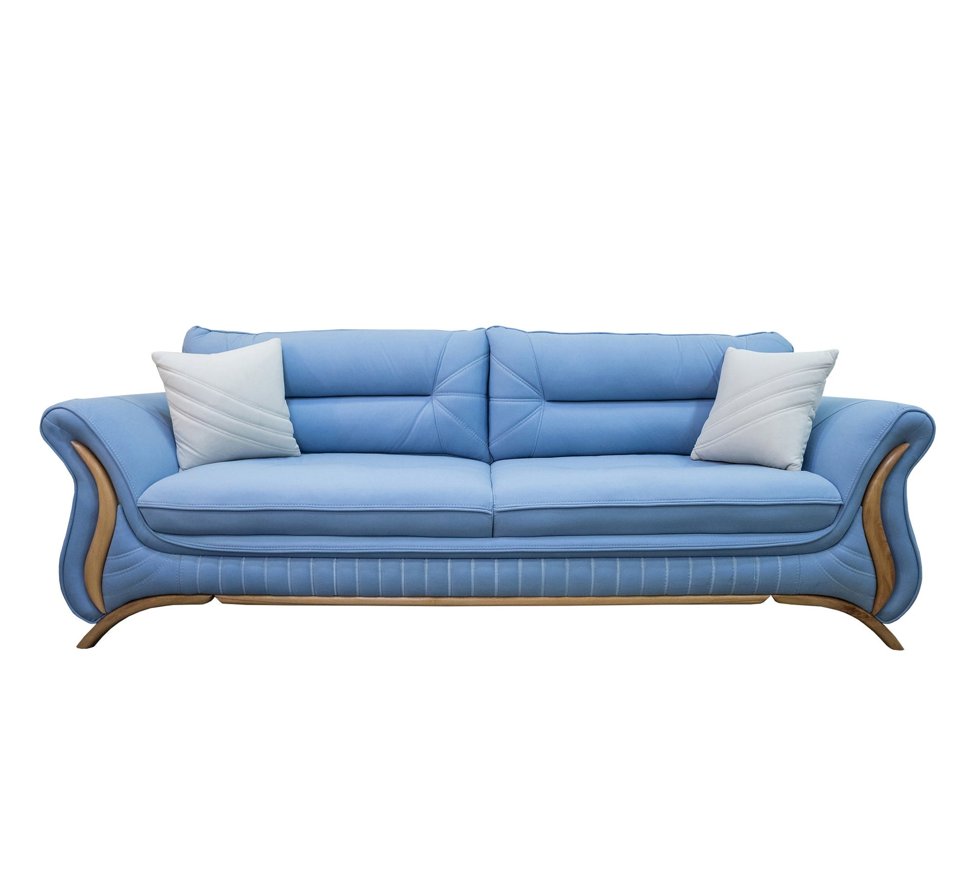 Light Blue Wood Lamp, Elegant and Modern Design - Vitrine Furniture - Living room sets