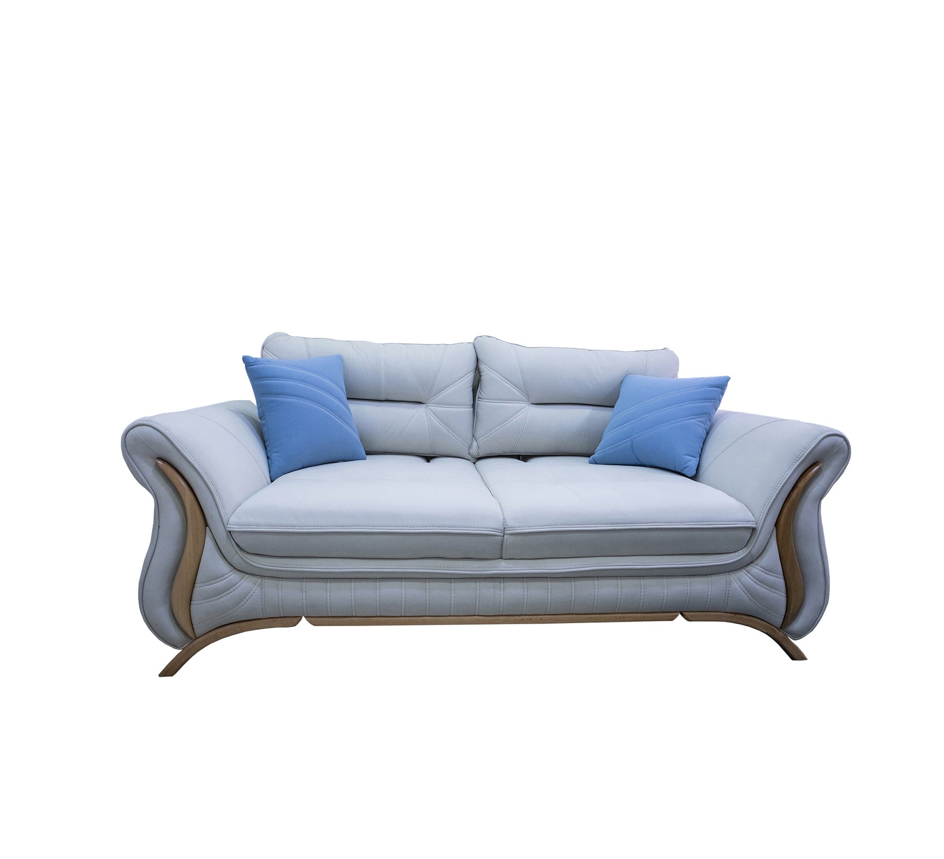 Light Blue Wood Lamp, Elegant and Modern Design - Vitrine Furniture - Living room sets