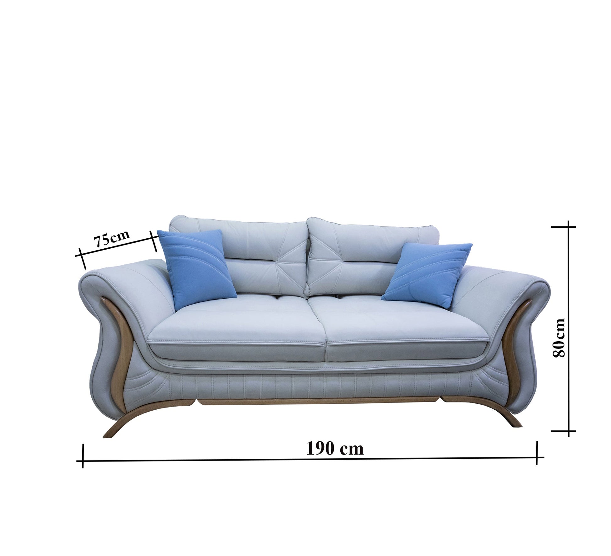 Light Blue Wood Lamp, Elegant and Modern Design - Vitrine Furniture - Living room sets