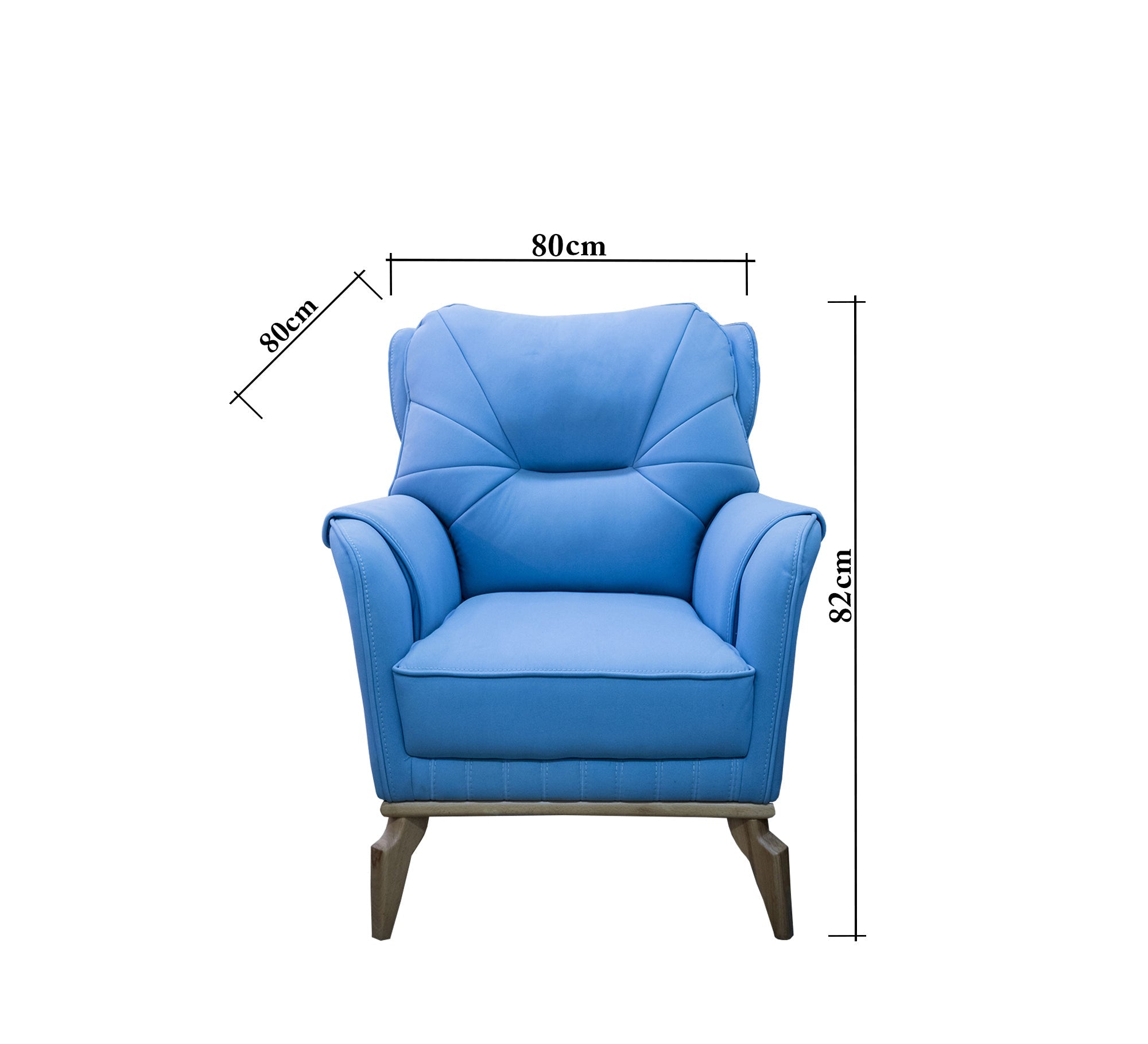 Light Blue Wood Lamp, Elegant and Modern Design - Vitrine Furniture - Living room sets