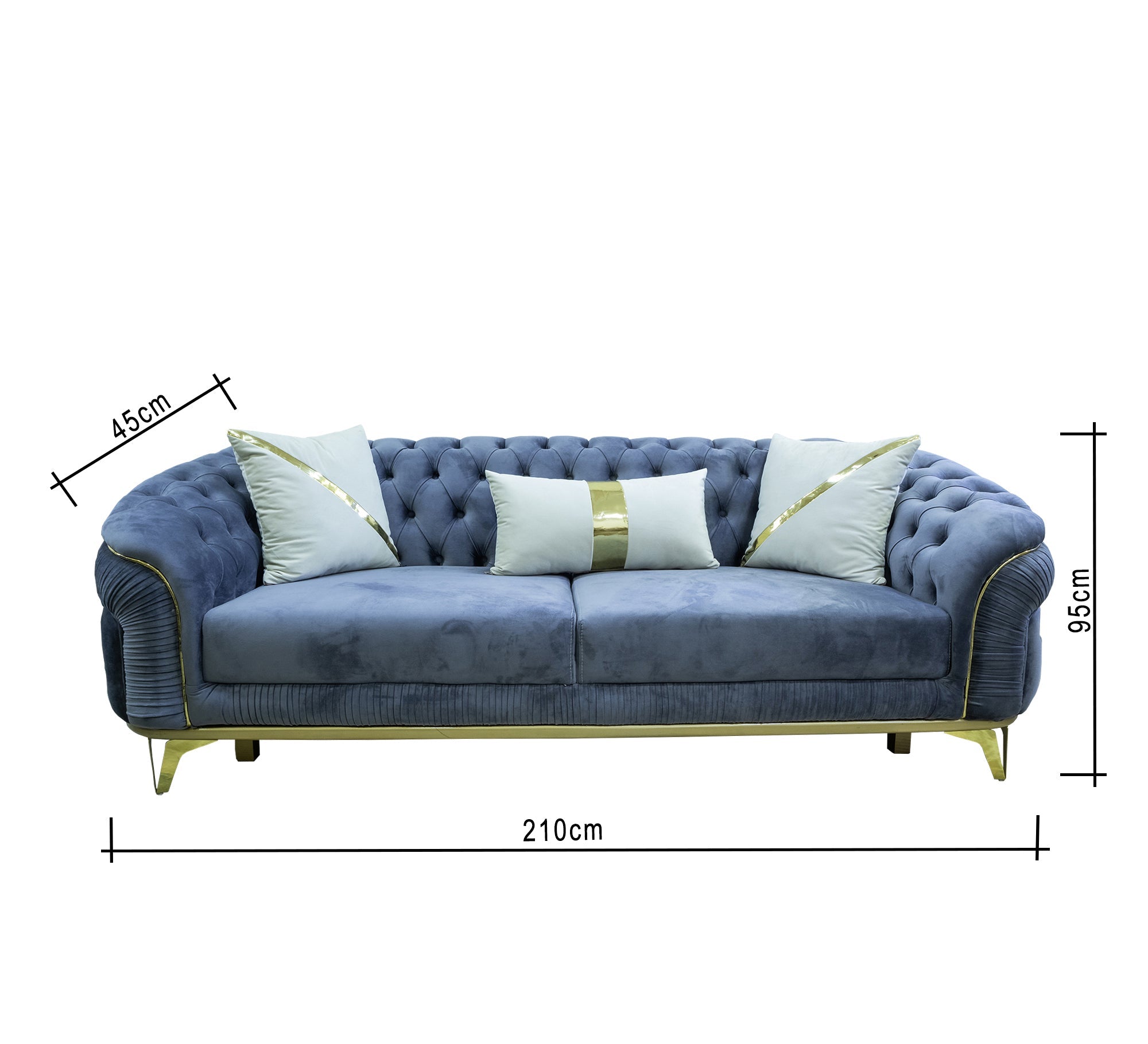 Light Blue Wooden Lamp - Chic, Cozy, Handheld - Vitrine Furniture - Living room sets