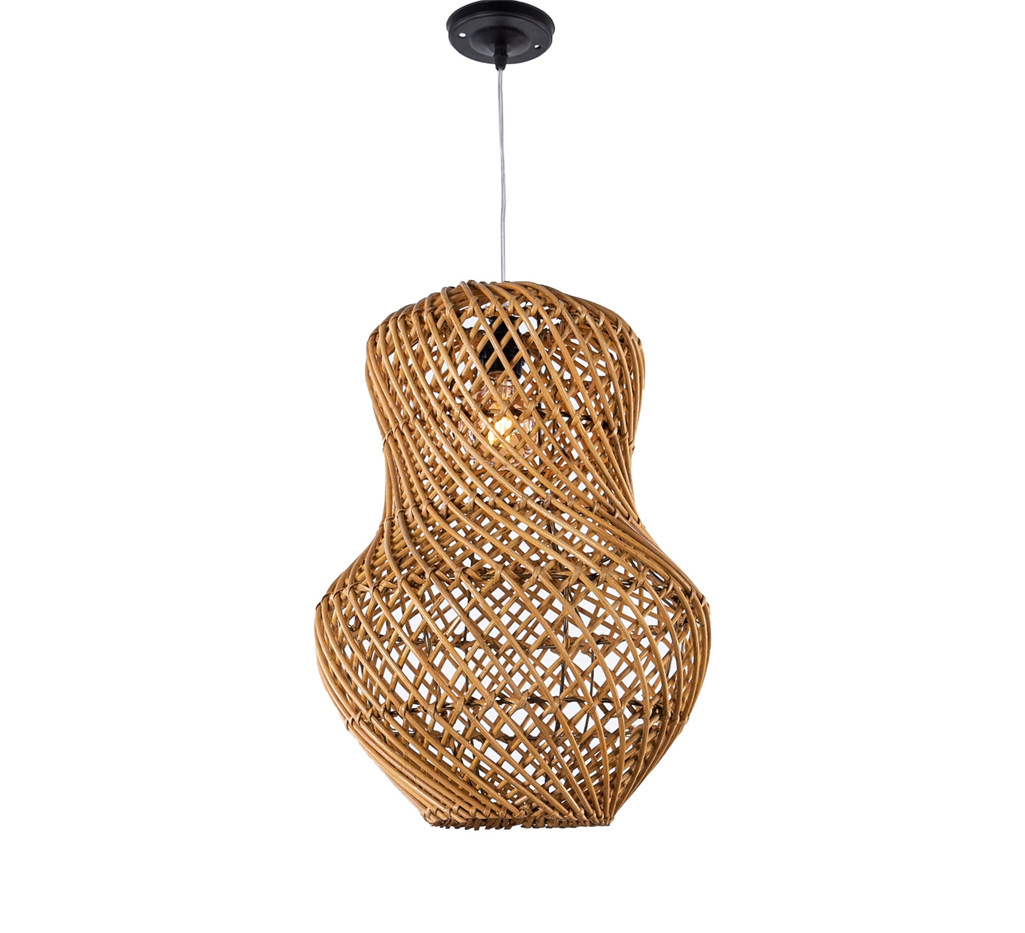Light brown bamboo pendant light - Vitrine Furniture - Lighting