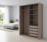 Light Brown Open Dresser - Chic & Spacious - Vitrine Furniture - Furniture