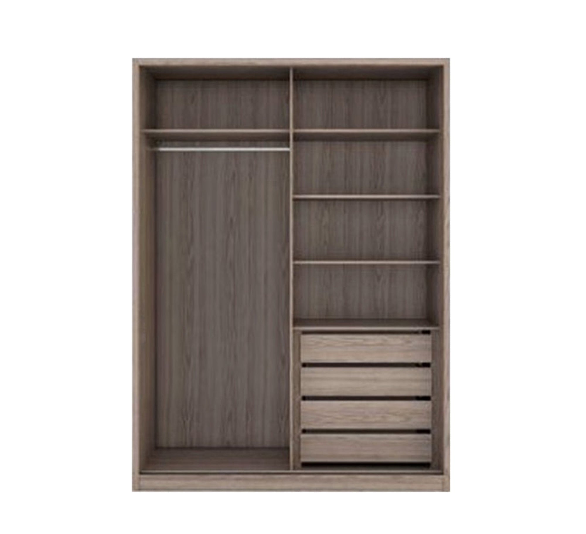 Light Brown Open Dresser - Chic & Spacious - Vitrine Furniture - Furniture