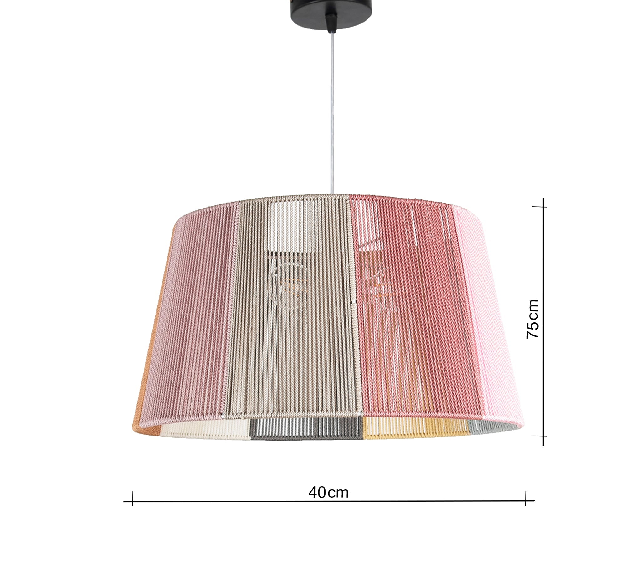 Light - colored macrame pendant light - Vitrine Furniture - Lighting