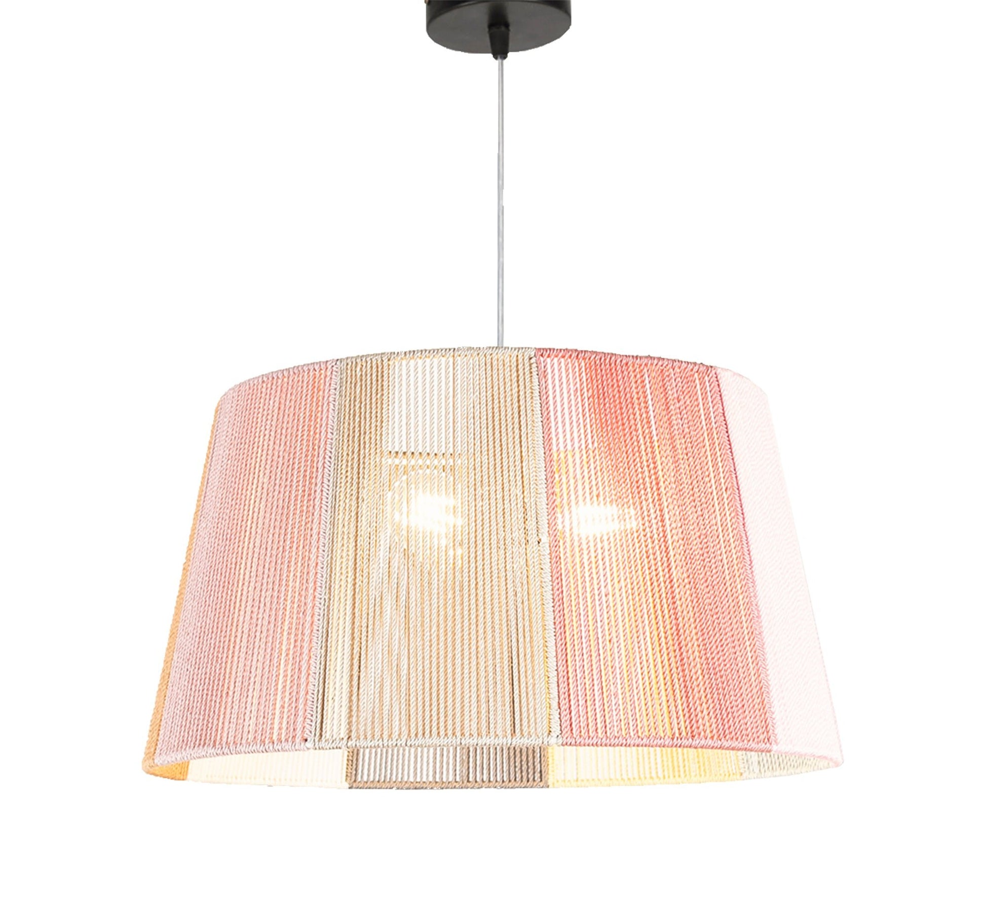 Light - colored macrame pendant light - Vitrine Furniture - Lighting