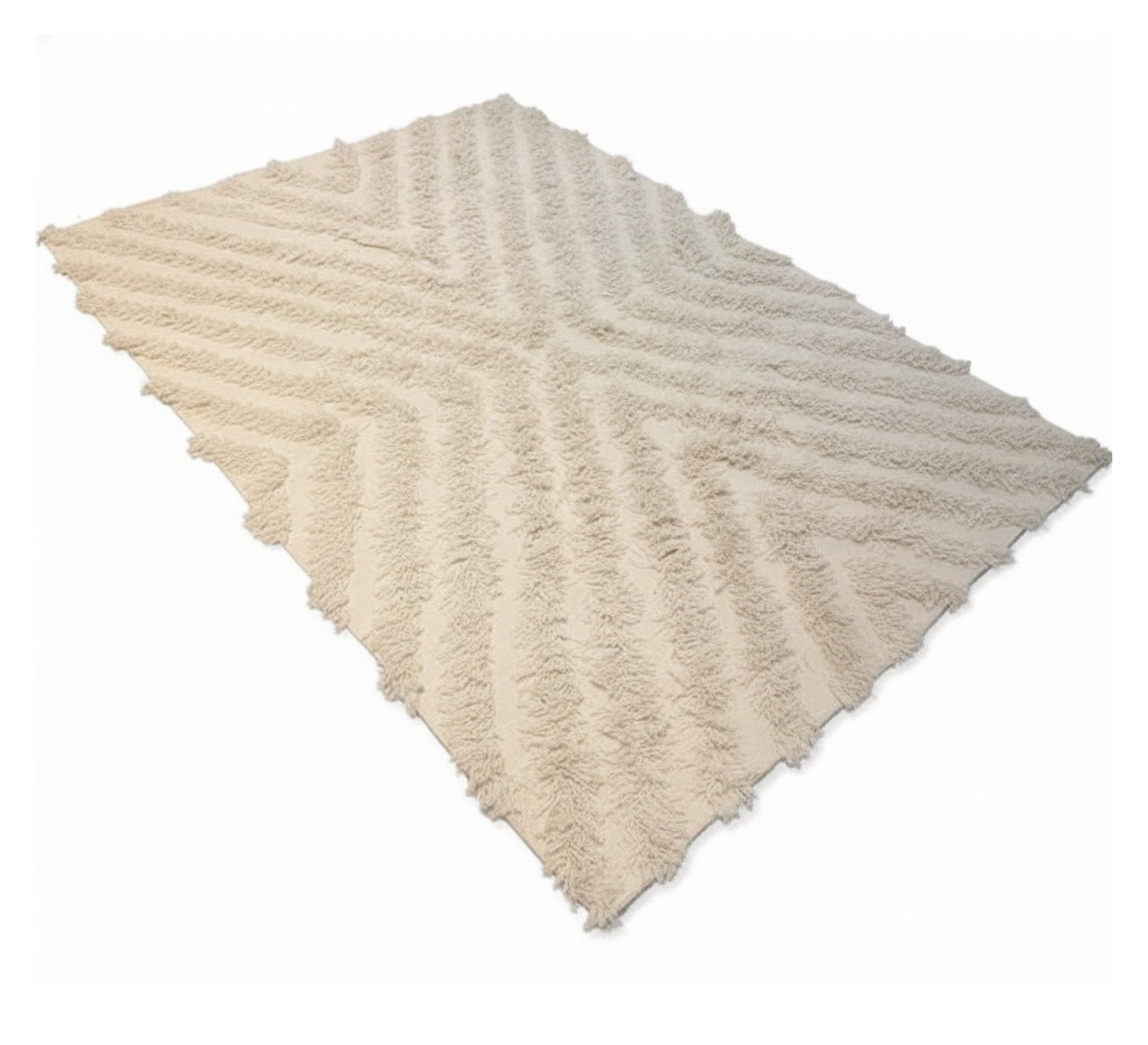 Light country rug with fringed lines - Vitrine Furniture - Accessories
