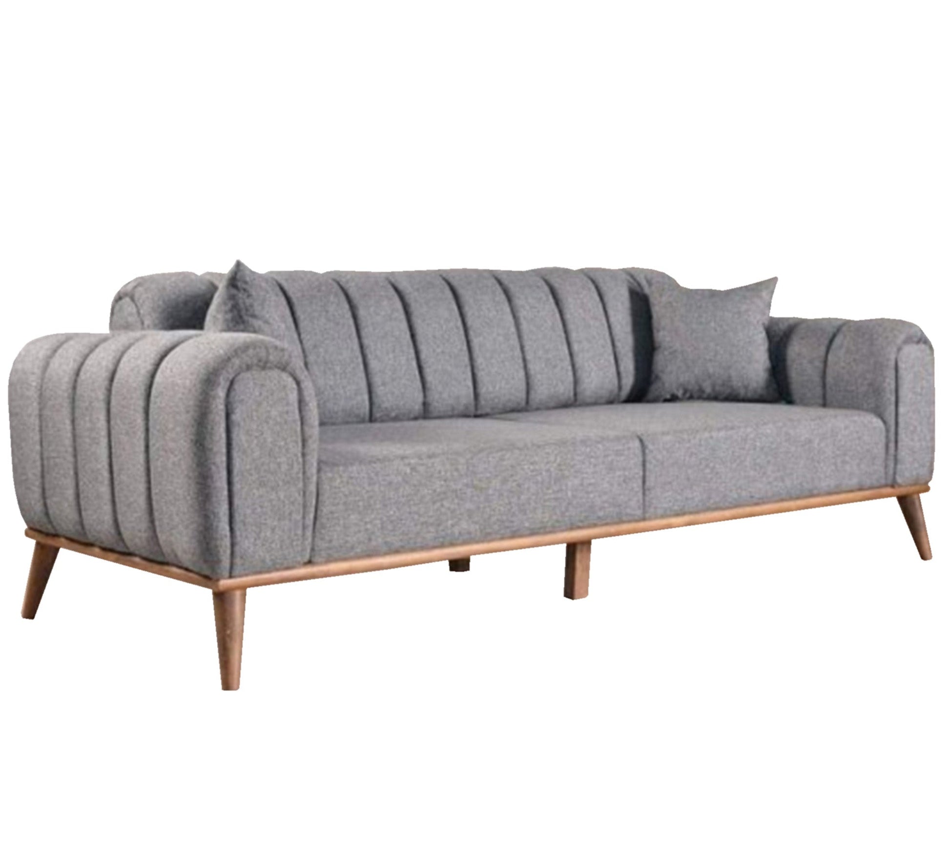 Light gray double sofa - Vitrine Furniture - Living room Sofas