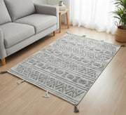 Light gray rug with soft mountain patterns - Vitrine Furniture - Accessories