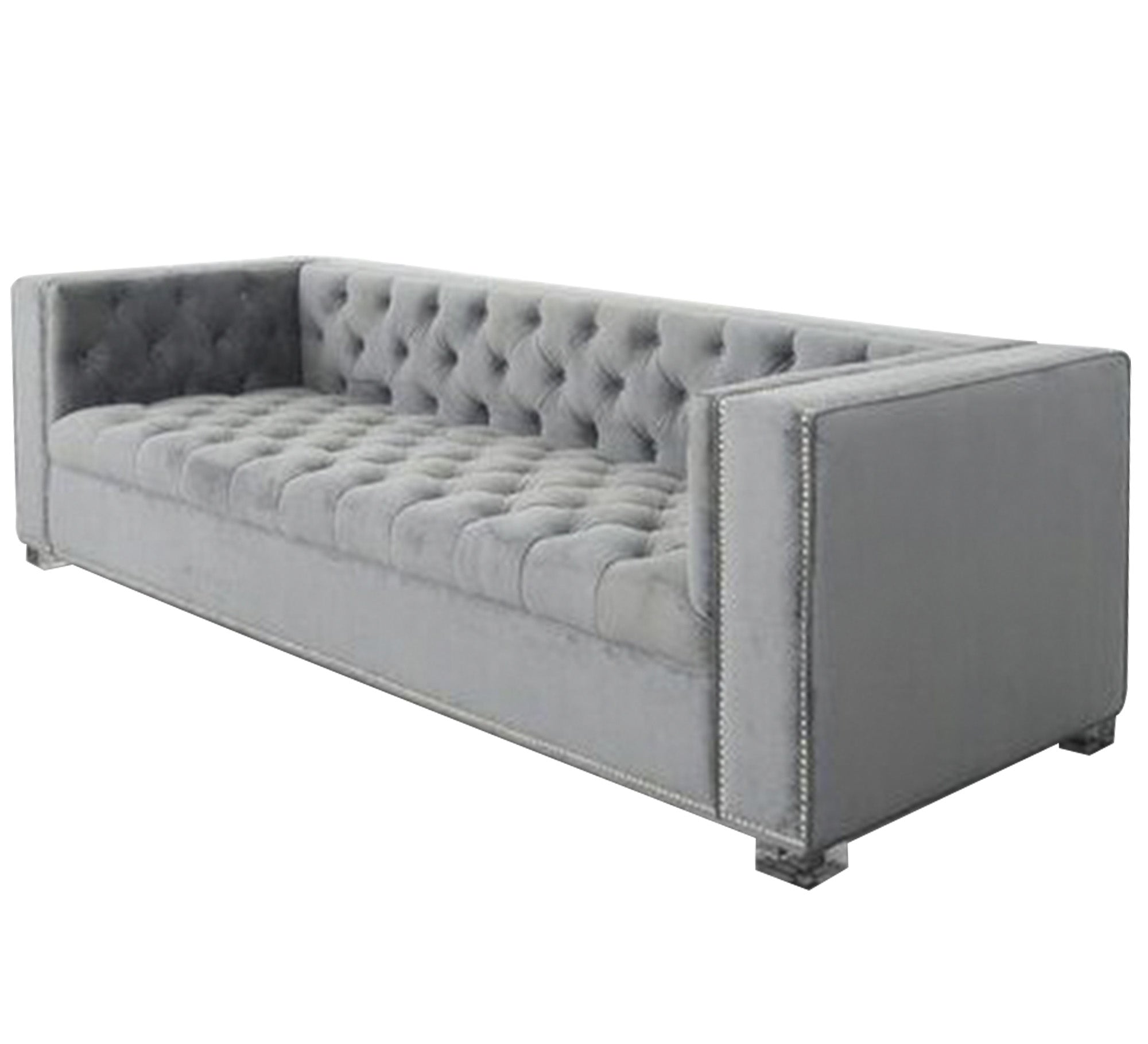 Light gray sofa with high armrests - Vitrine Furniture - Living room Sofas