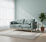 Light green sofa with wooden legs - Vitrine Furniture - Living room Sofas