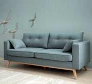 Light green sofa with wooden legs - Vitrine Furniture - Living room Sofas