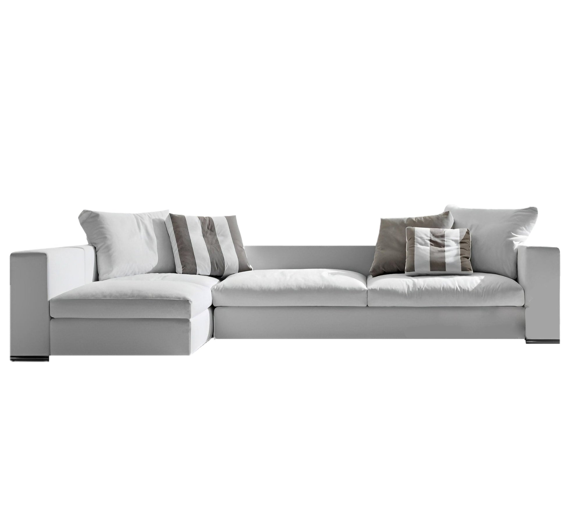 Light grey L - shape sofa corner - Vitrine Furniture - Furniture