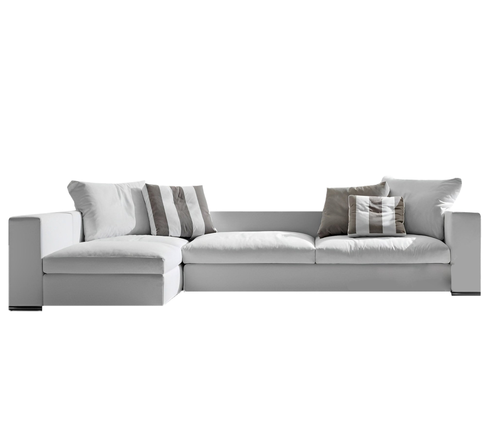 Light grey L - shape sofa corner - Vitrine Furniture - Furniture