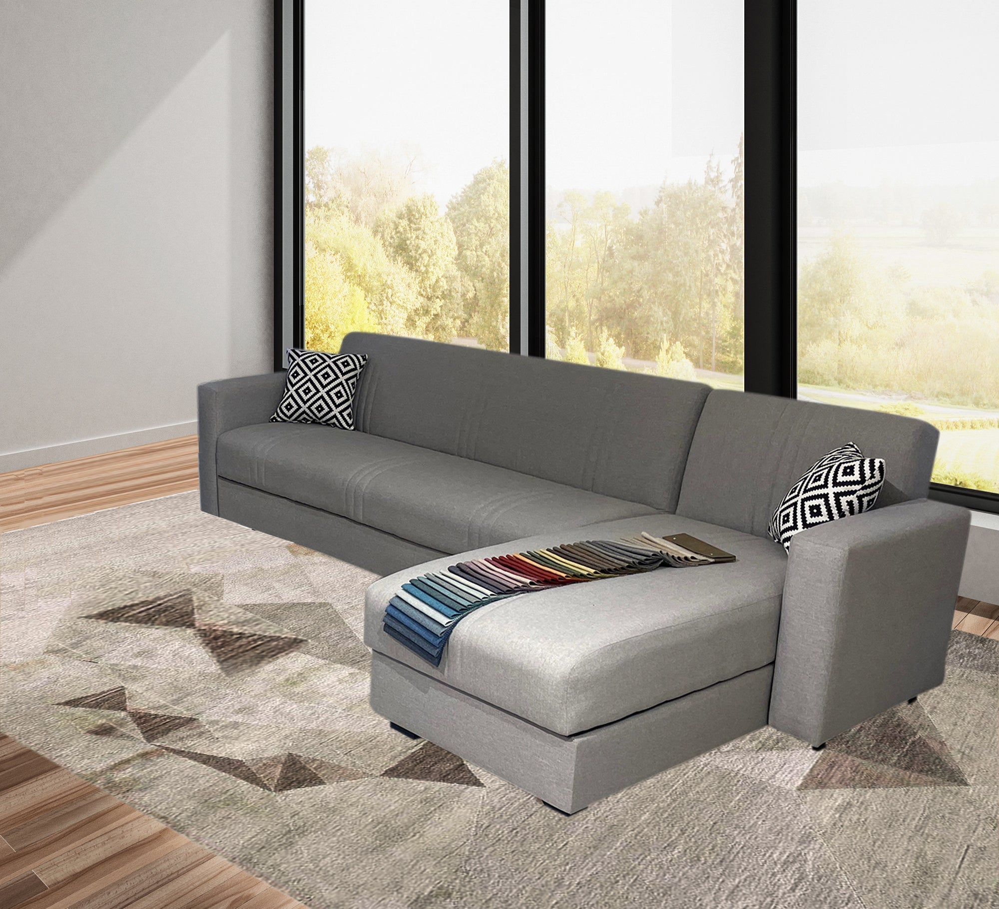 Light Grey Living Room, Chic & Serene Spaces - Vitrine Furniture - Furniture