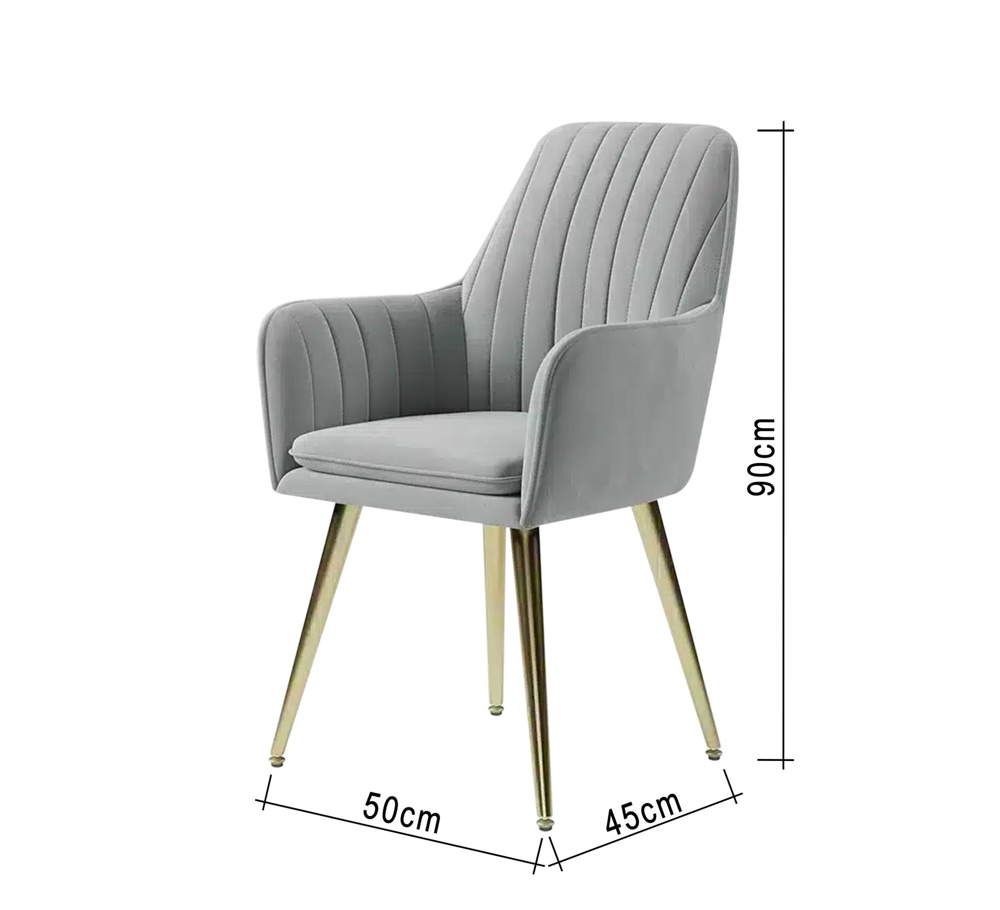 Light grey upholstered armchair - Vitrine Furniture - Furniture