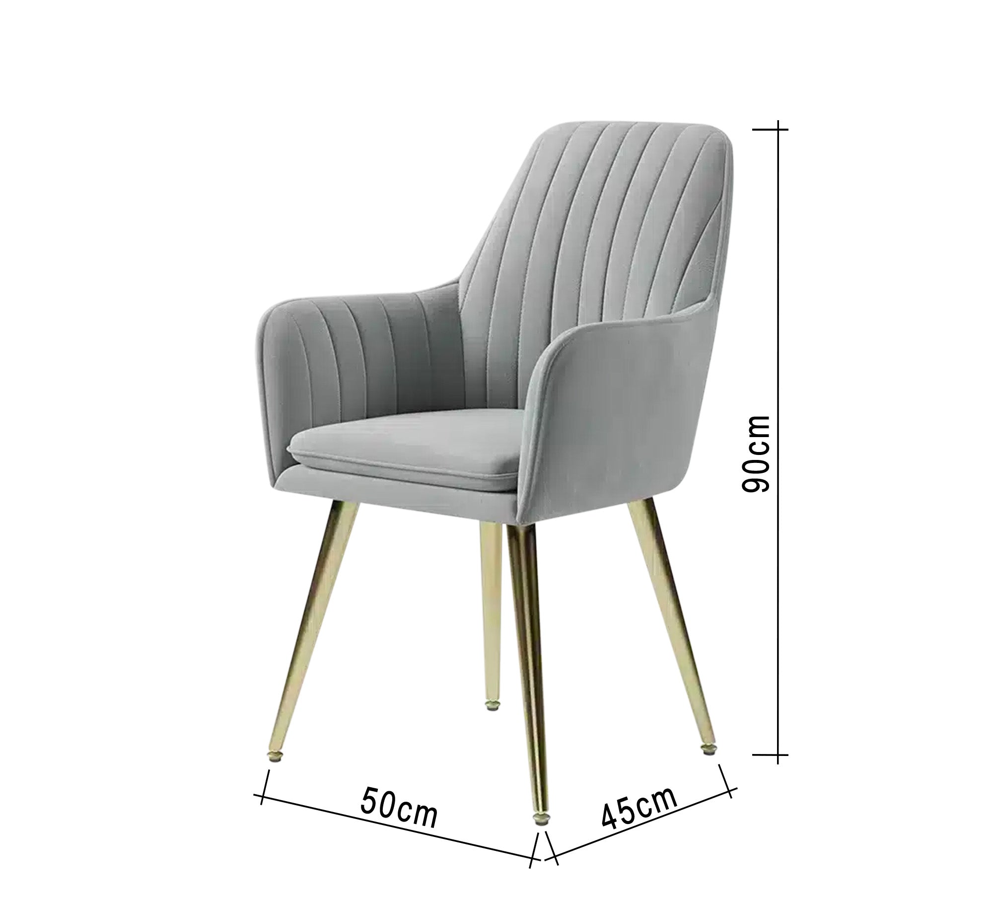 Light grey upholstered armchair - Vitrine Furniture - Furniture