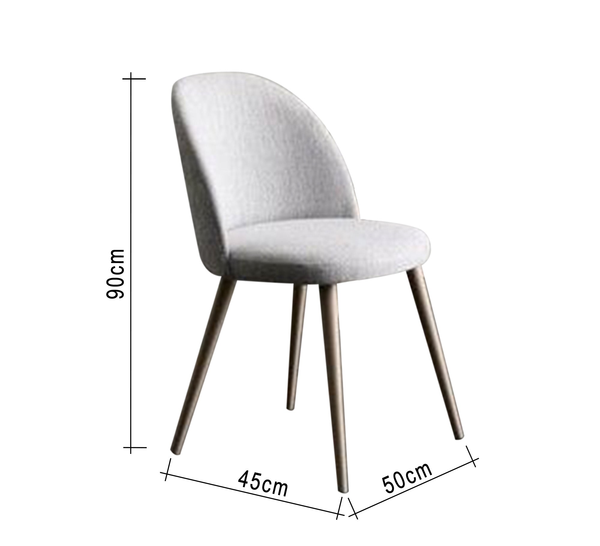 Light grey upholstered chair - Vitrine Furniture - Furniture
