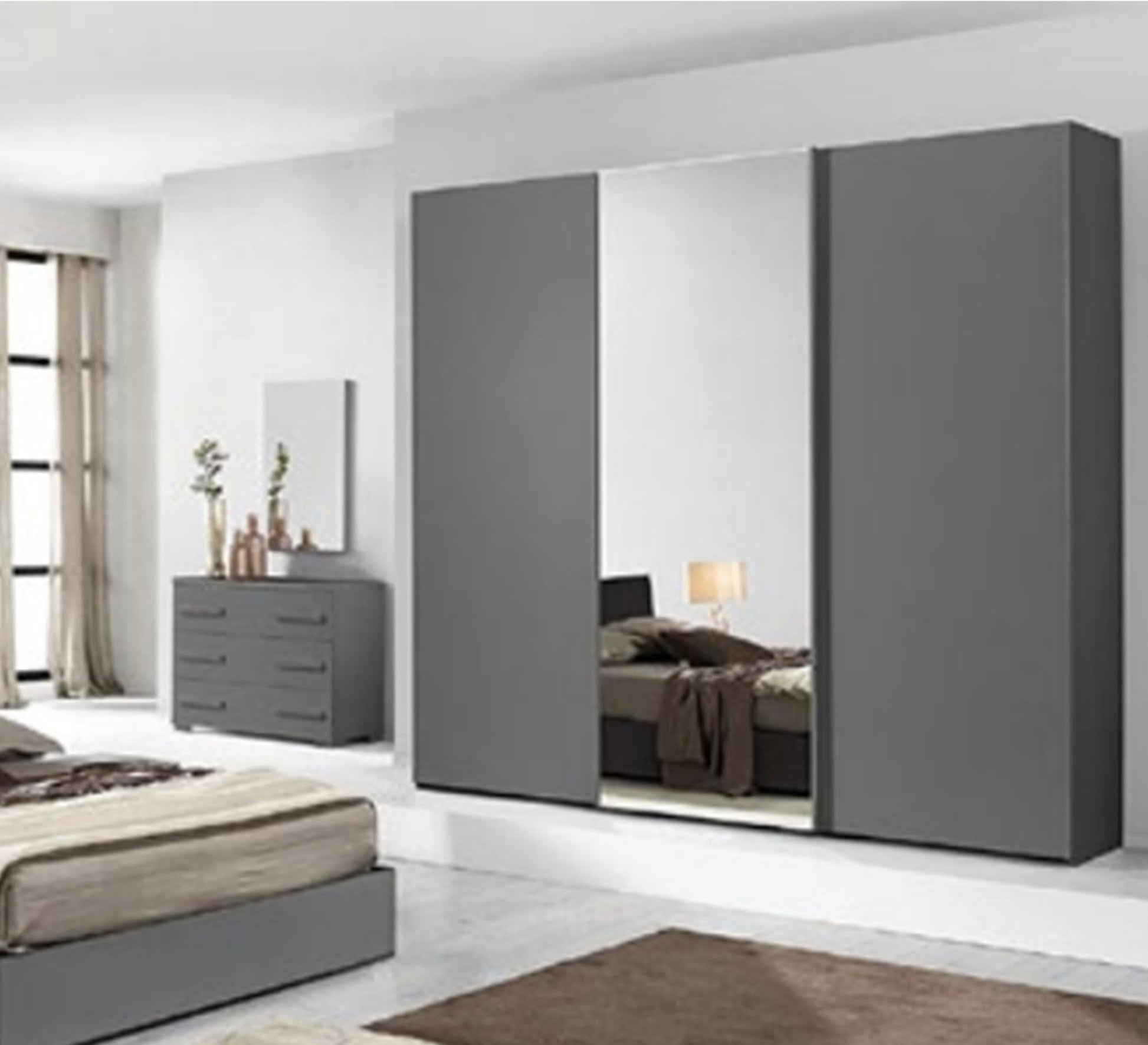 Light grey youth bedroom - Vitrine Furniture - Bed Sets