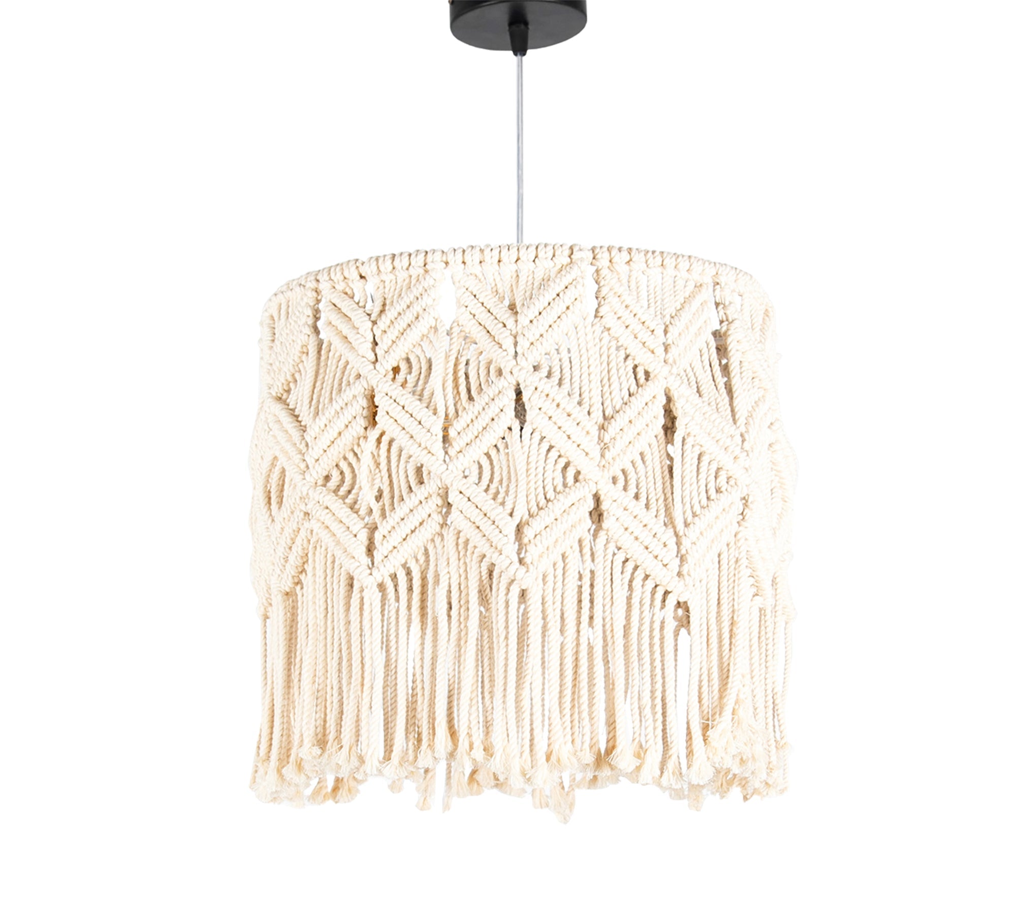 Light macrame pendant lamp - Vitrine Furniture - Lighting