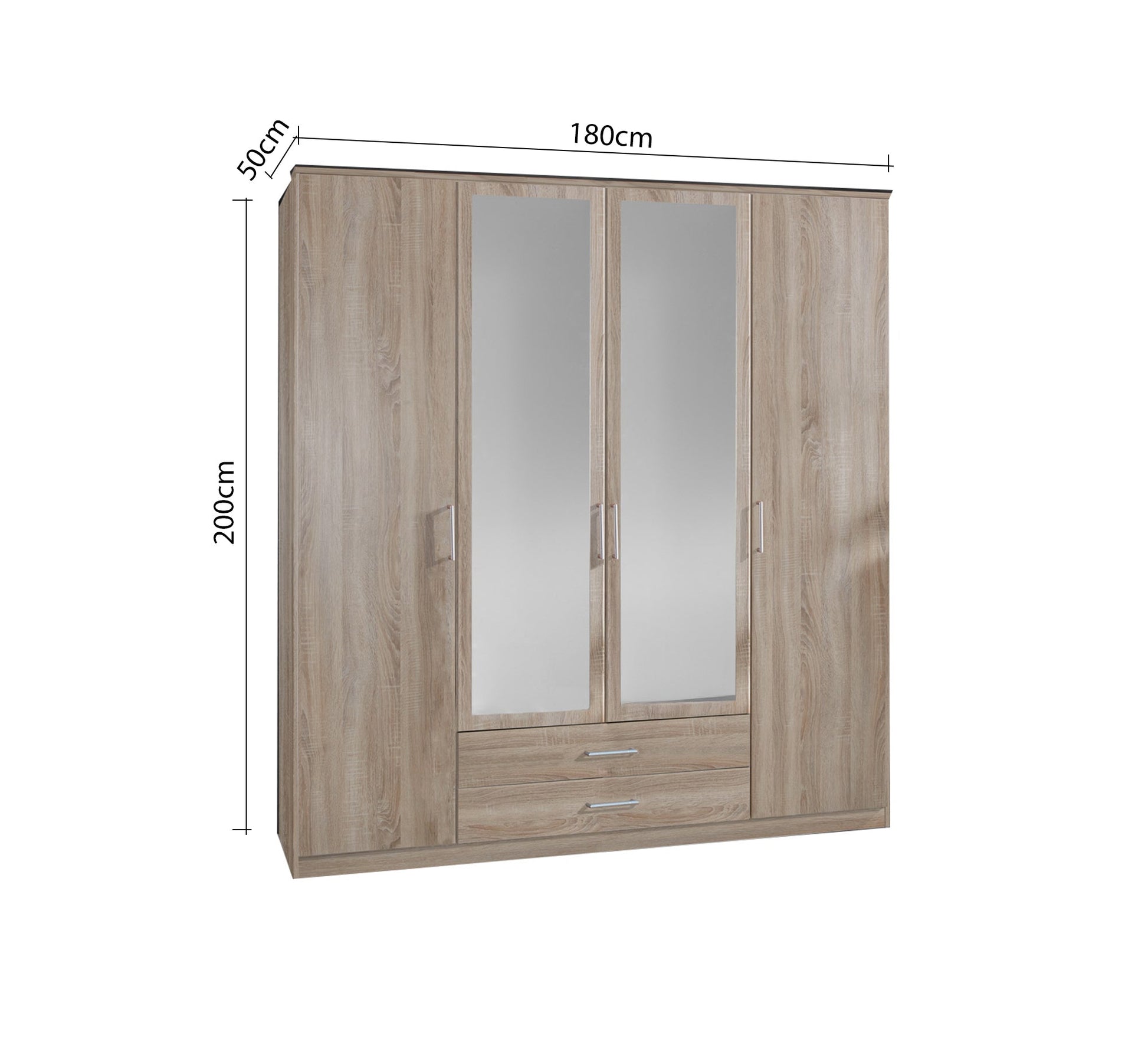 Light wood chest of drawers, mirrors and doors - Vitrine Furniture - Furniture