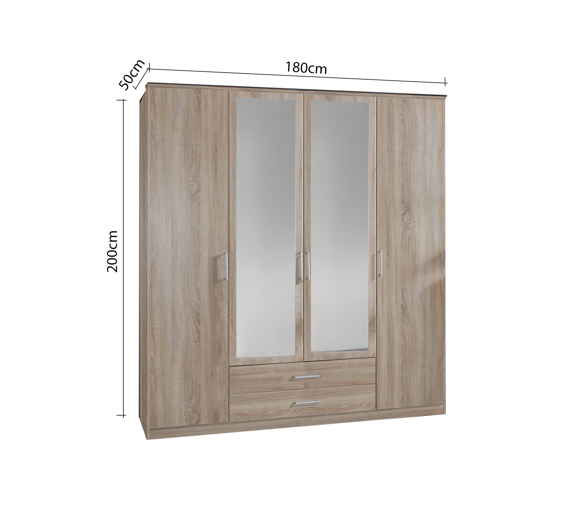 Light wood chest of drawers, mirrors and doors - Vitrine Furniture - Furniture