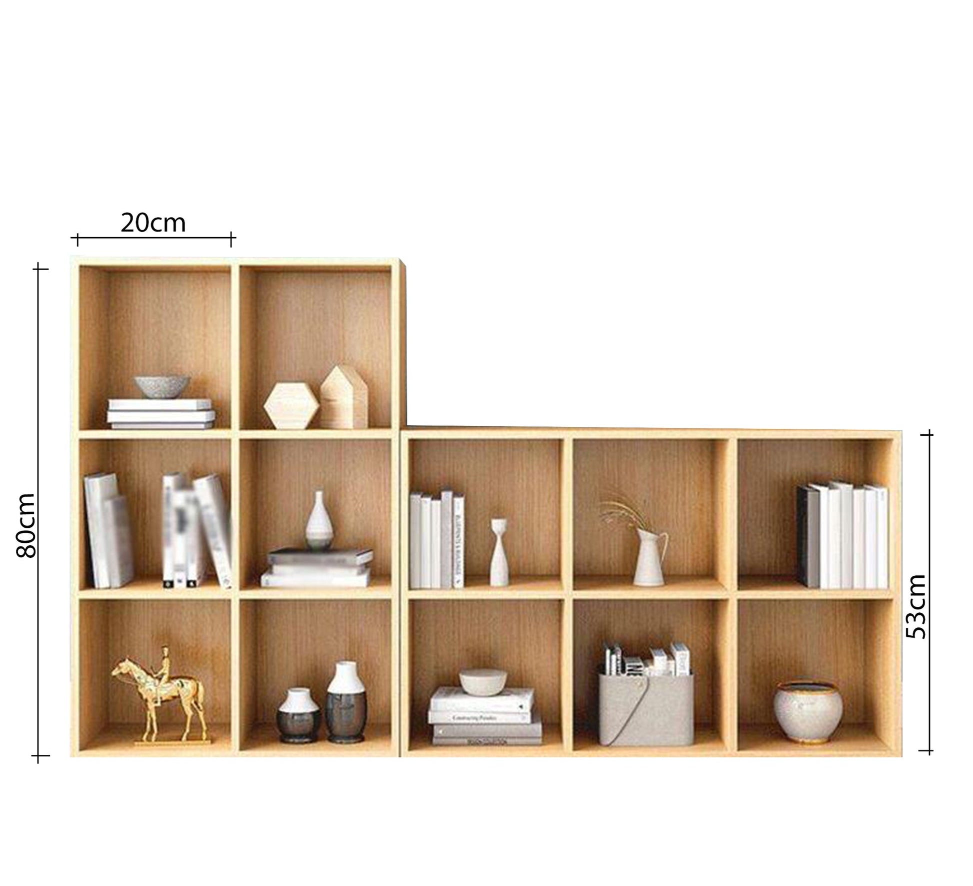 Light wood - colored library - Vitrine Furniture - Furniture