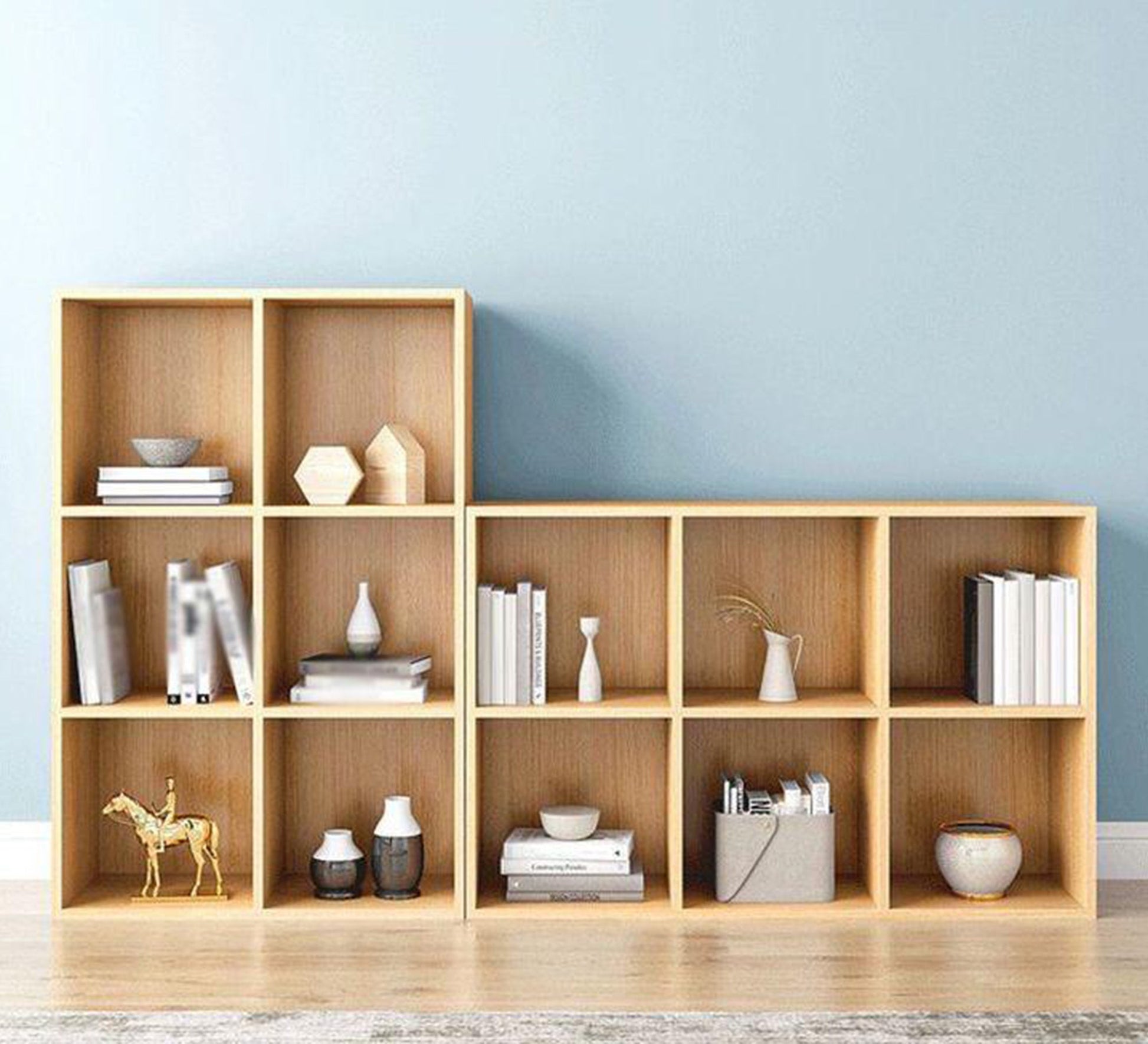 Light wood - colored library - Vitrine Furniture - Furniture