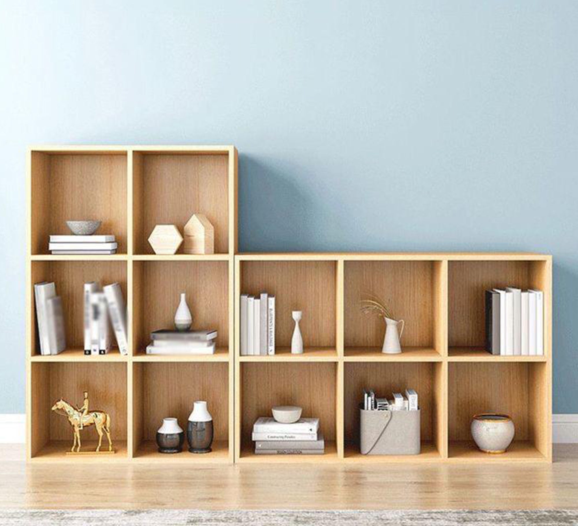 Light wood - colored library - Vitrine Furniture - Furniture