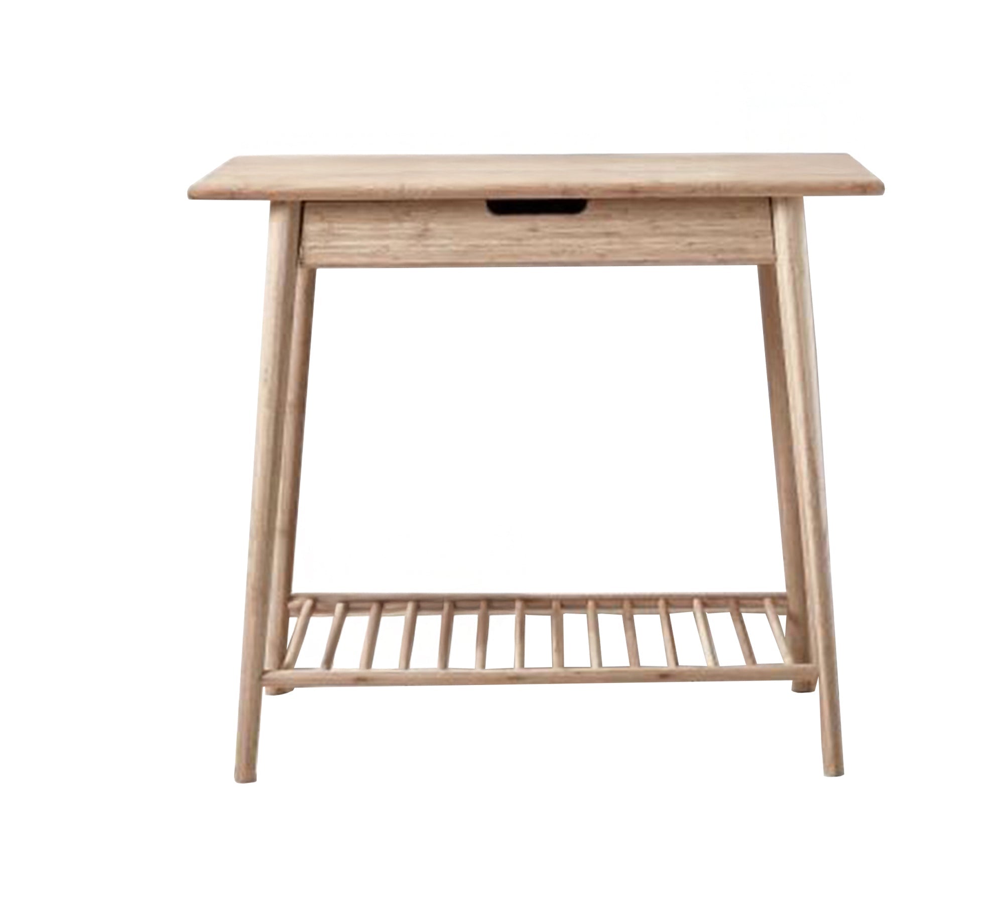 Light wood console table with drawer and shelf - Vitrine Furniture - Furniture