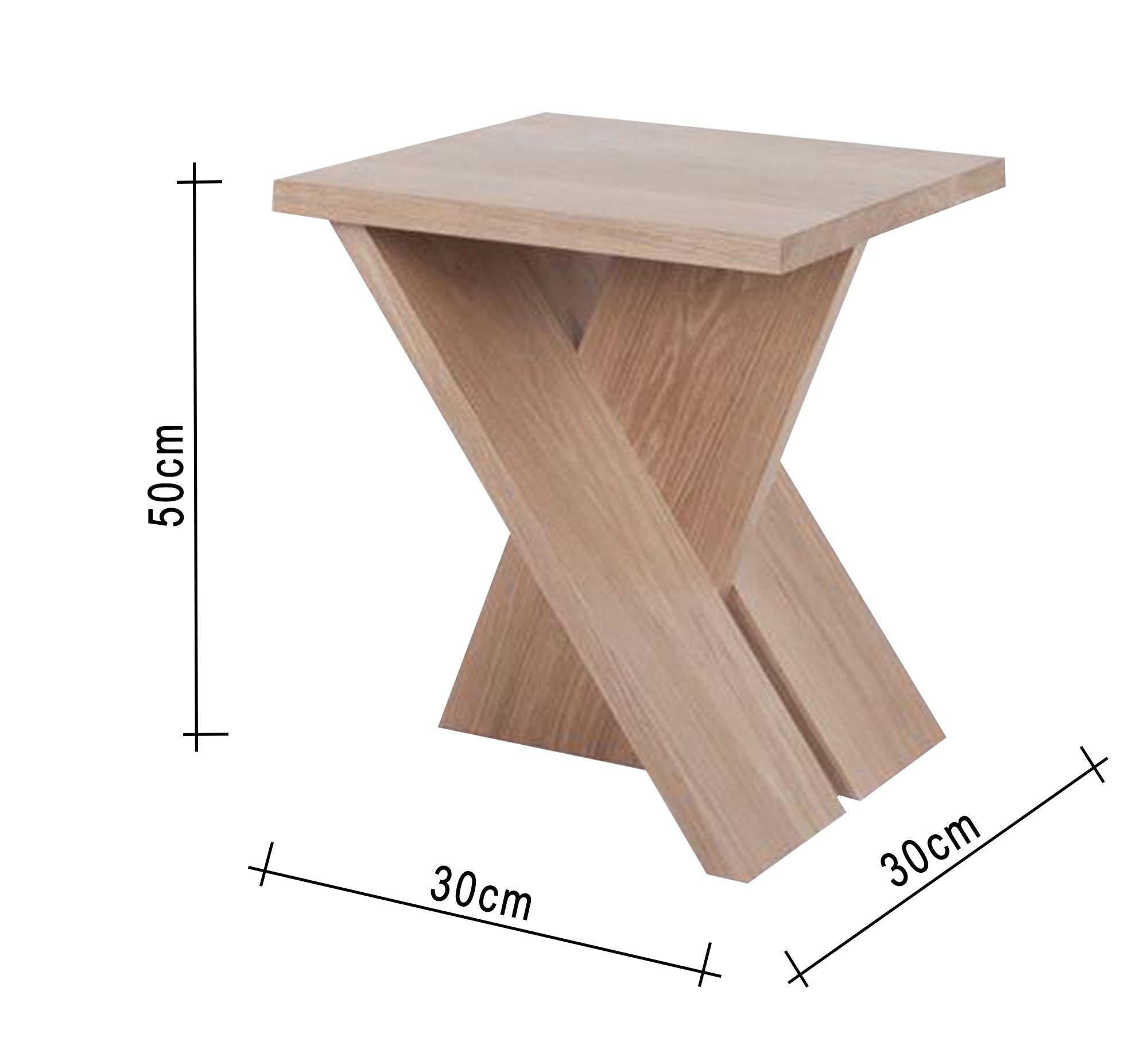 Light wood table with an X - shaped base - Vitrine Furniture - Furniture