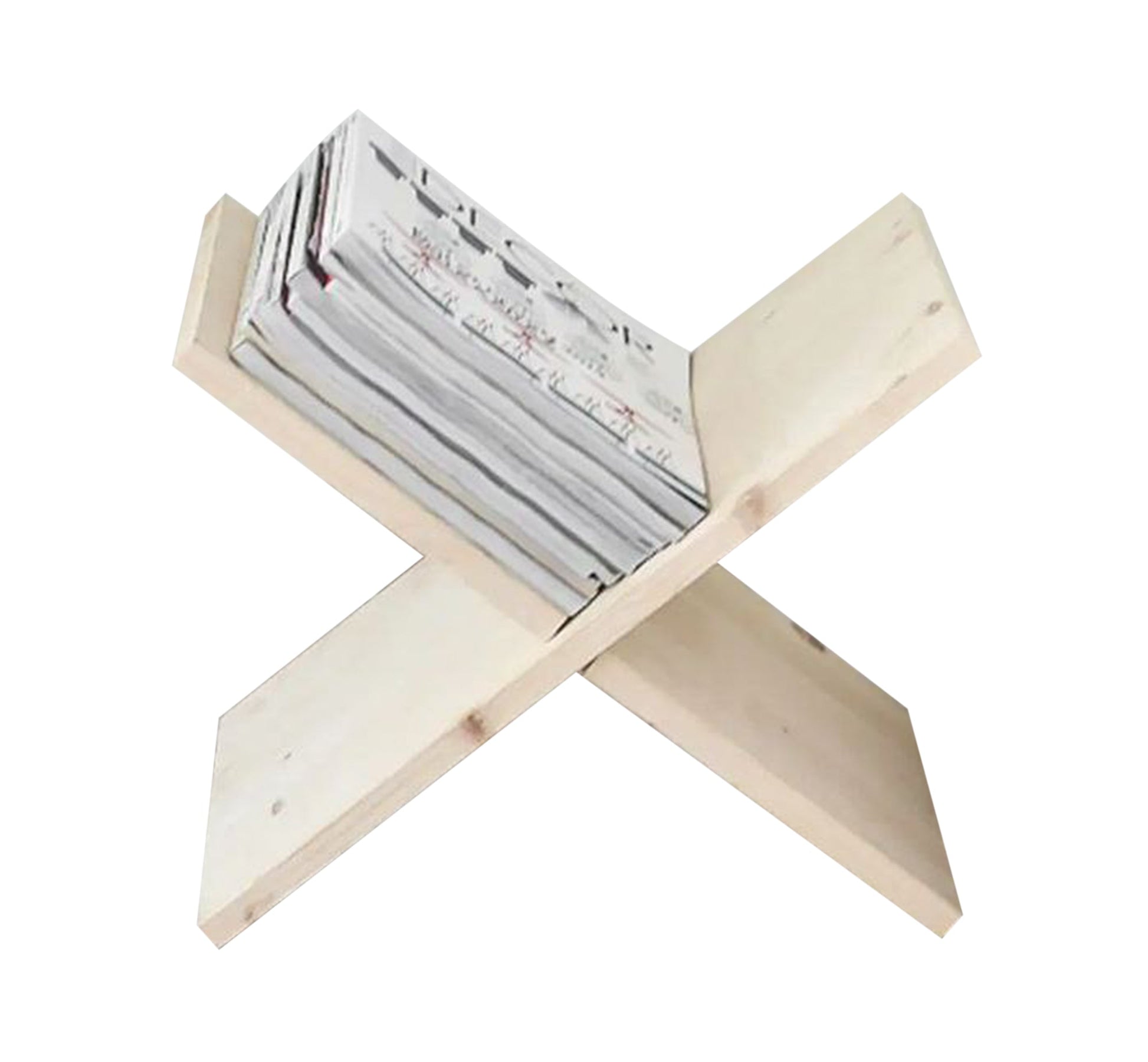 Light wooden beige book organizer - Vitrine Furniture - Furniture