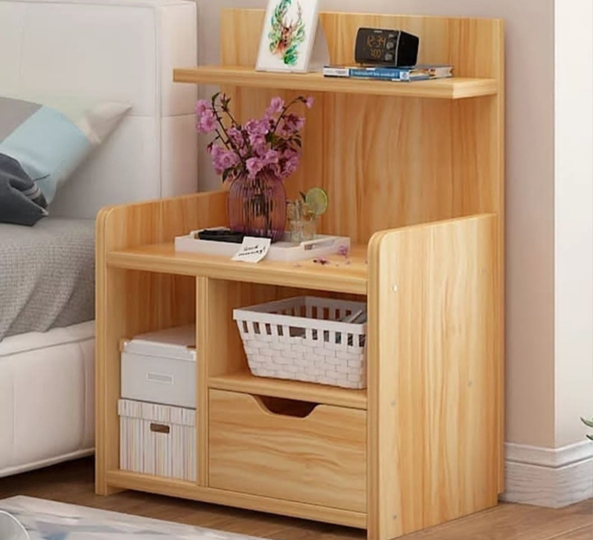 Light wooden nightstand - Vitrine Furniture - Furniture