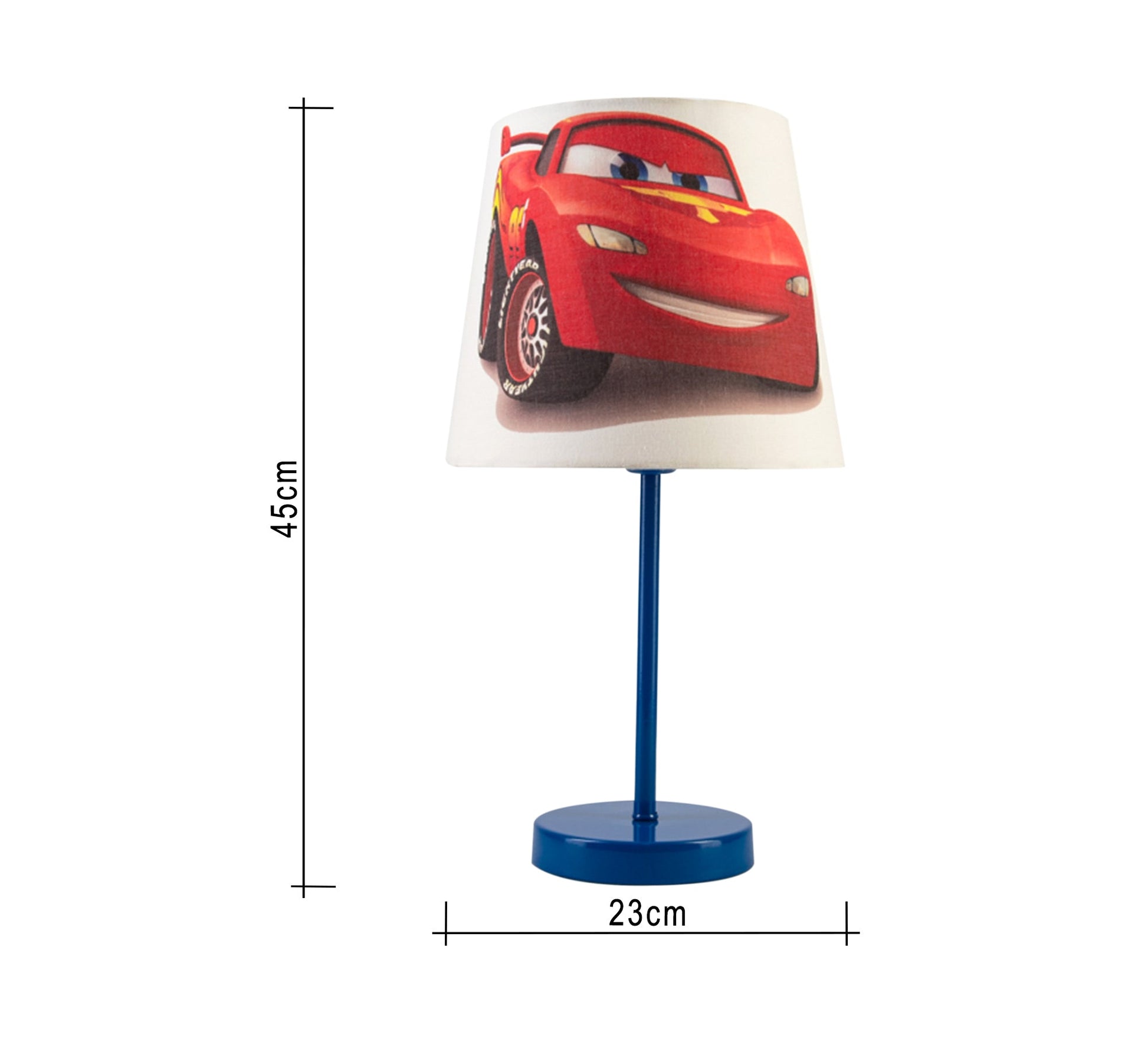 Lightning McQueen Lamp: Cars Light for Your Child's Room with Blue Base - Vitrine Furniture - Lighting