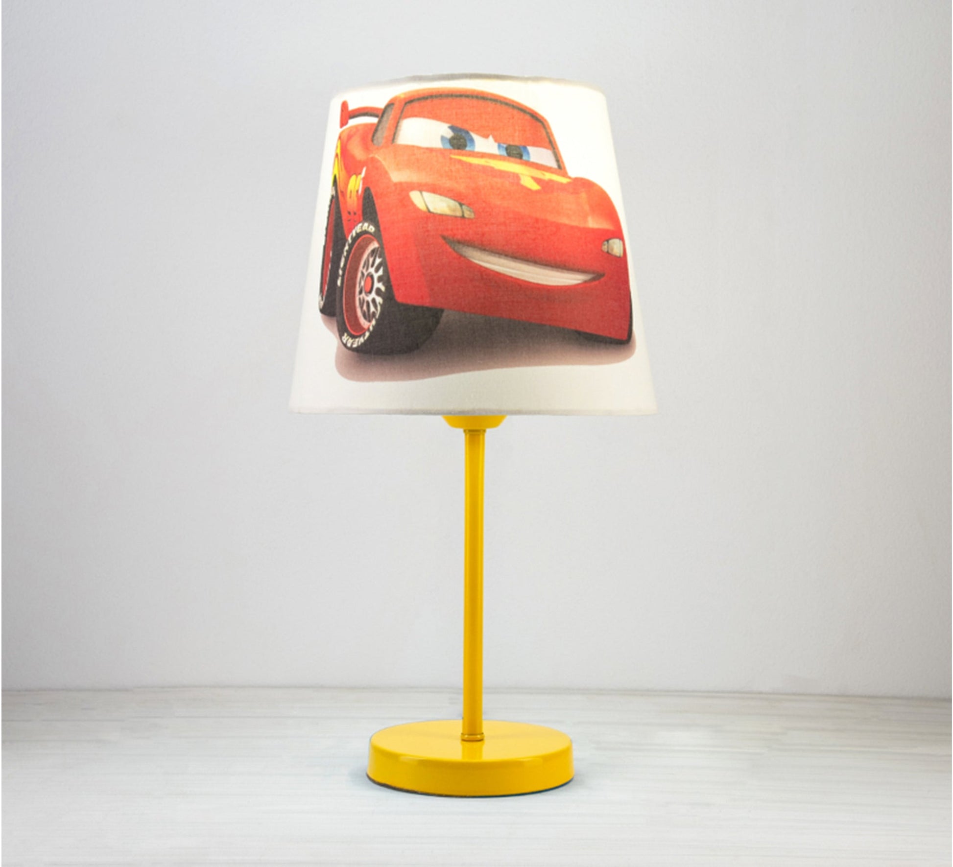 Lightning McQueen Lamp, Cars Light for Your Child's Room with Gold Base - Vitrine Furniture - Lighting