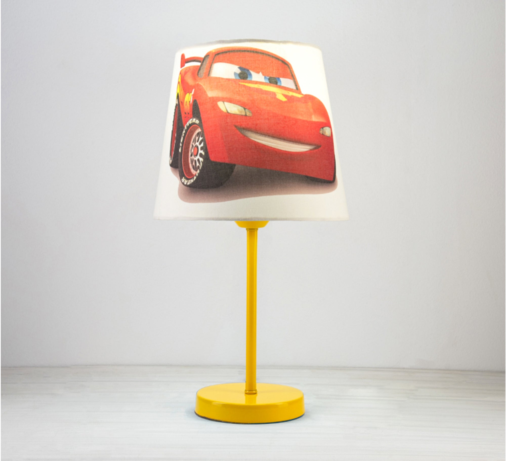 Lightning McQueen Lamp, Cars Light for Your Child's Room with Gold Base - Vitrine Furniture - Lighting