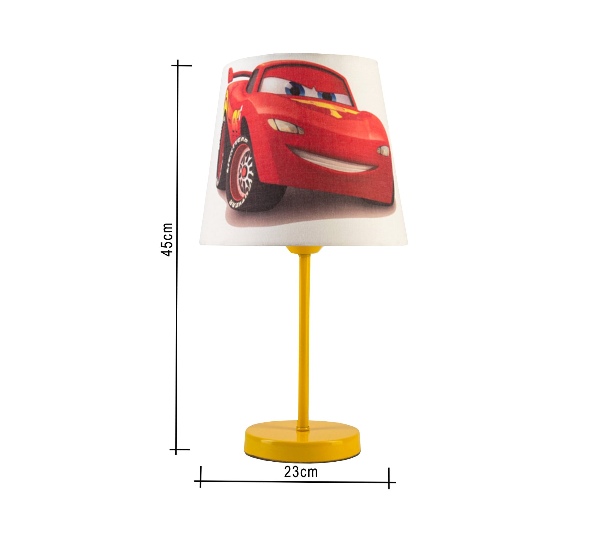 Lightning McQueen Lamp, Cars Light for Your Child's Room with Gold Base - Vitrine Furniture - Lighting