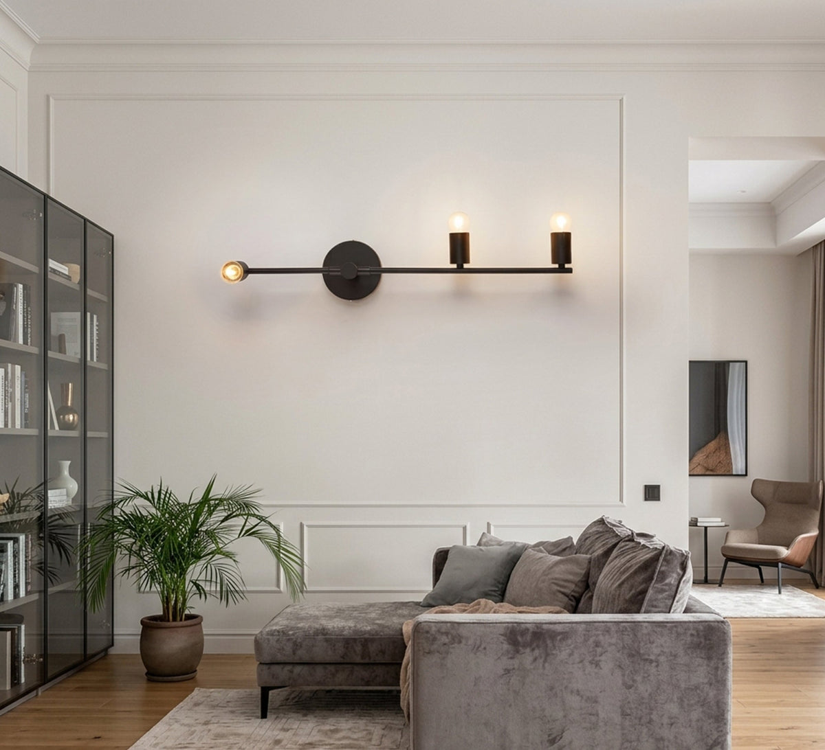 Linear wall or ceiling light fixture in black - Vitrine Furniture - Ceiling lights