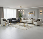 Living: Navy Camo & White Elegance Unleashed - Vitrine Furniture - Living room sets