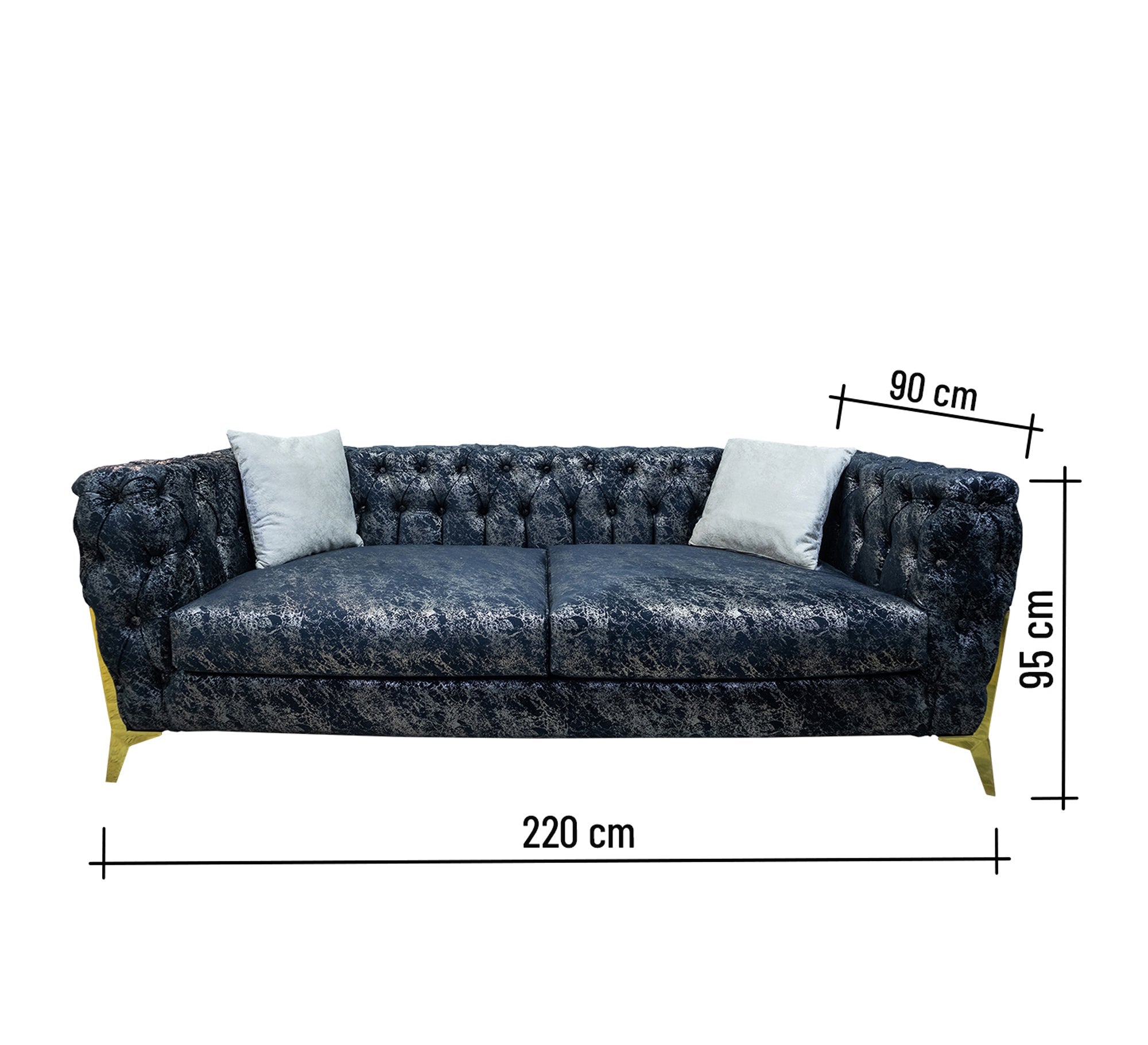 Living: Navy Camo & White Elegance Unleashed - Vitrine Furniture - Living room sets