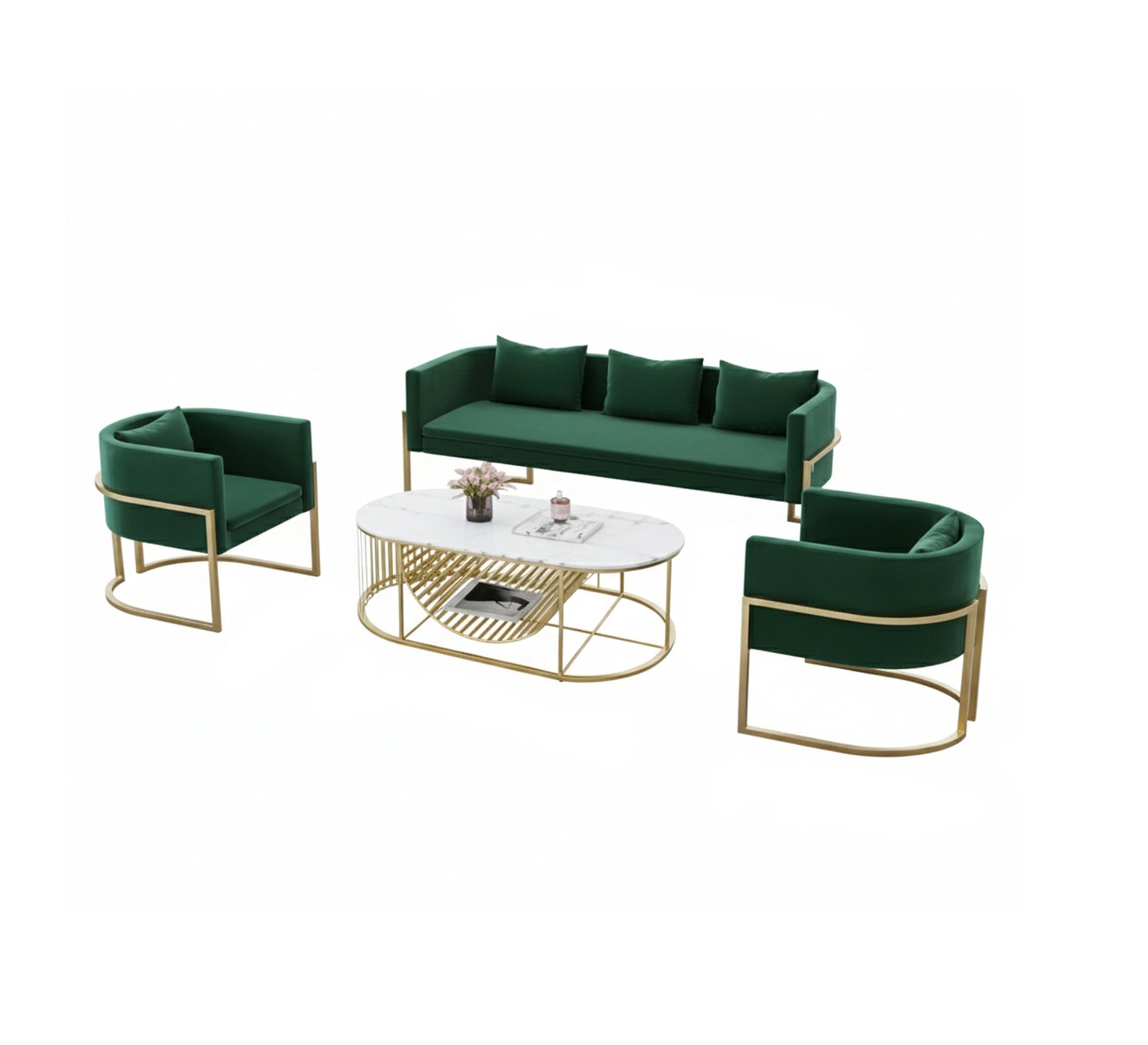 Living room set with a sofa and two armchairs - Vitrine Furniture - Furniture