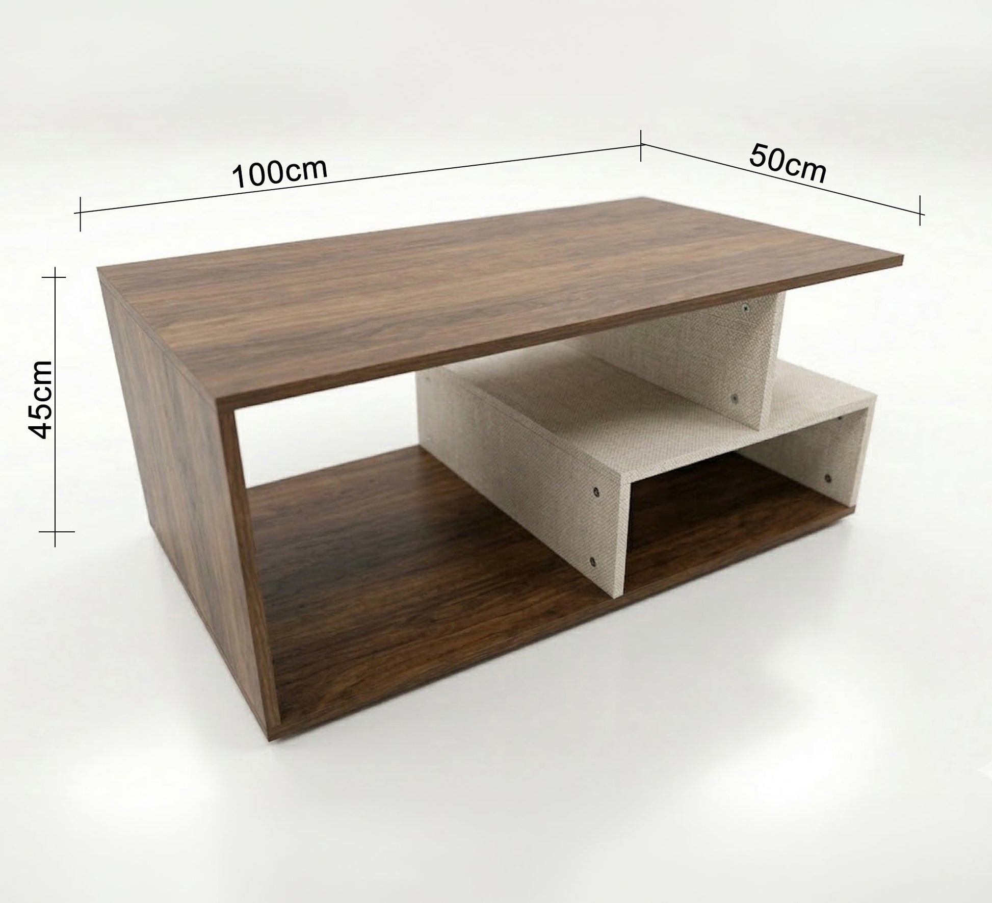 Living room table with built-in shelves - Vitrine Furniture - Coffee Tables