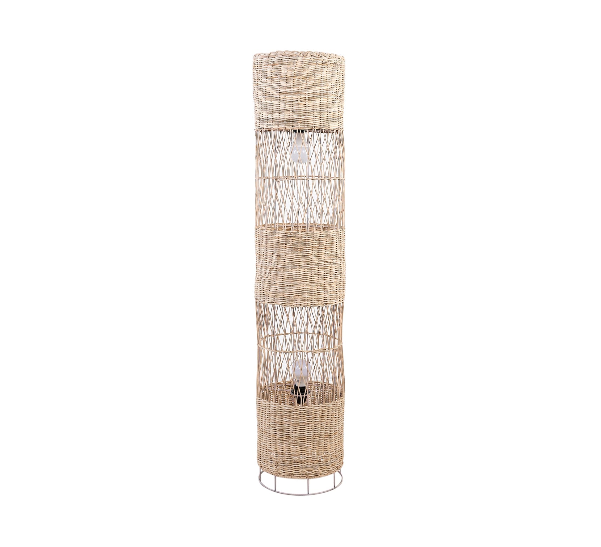 Long cylindrical bamboo floor lamp - Vitrine Furniture - Lighting