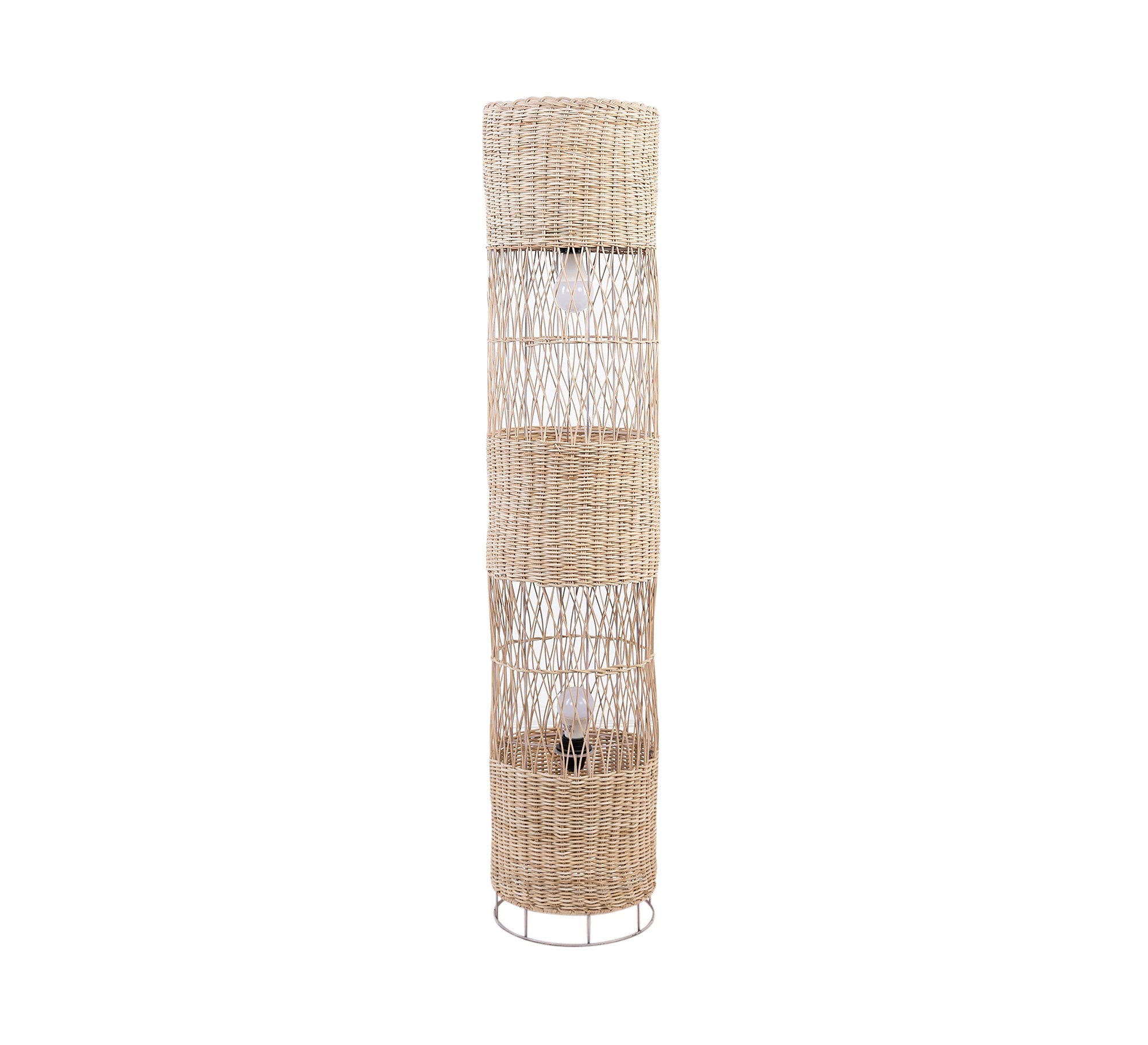 Long cylindrical bamboo floor lamp - Vitrine Furniture - Lighting